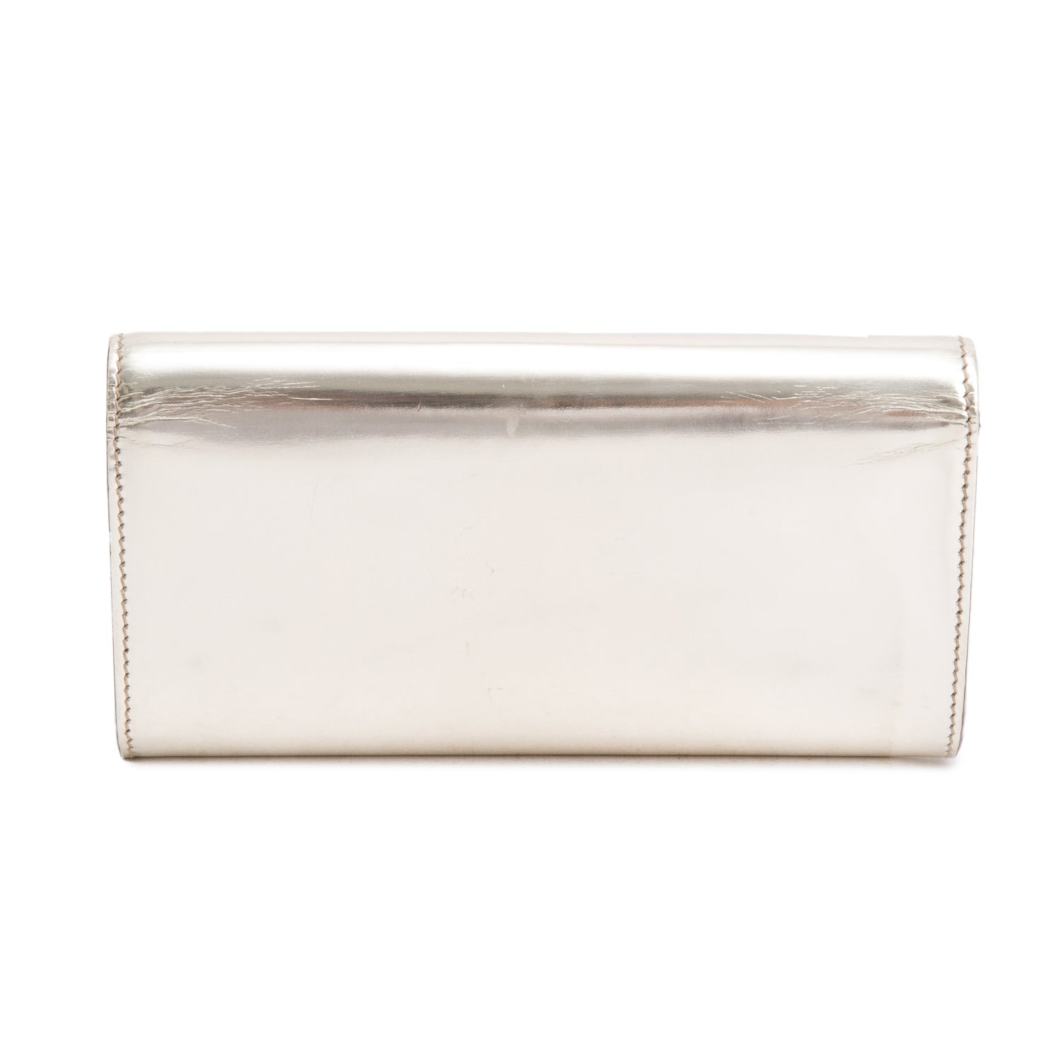Gucci Gold Patent Leather Gem Clutch w/ Box