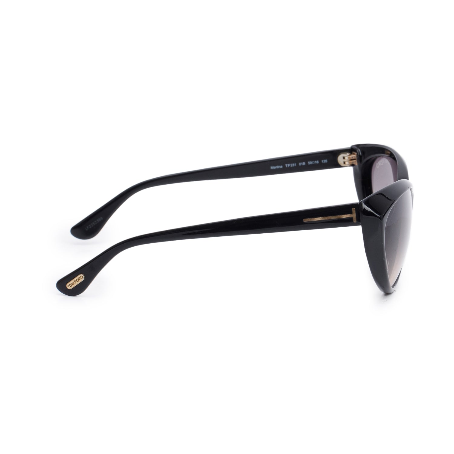 Tom Ford TF231 Black Acetate Martina Cat-Eye Sunglasses