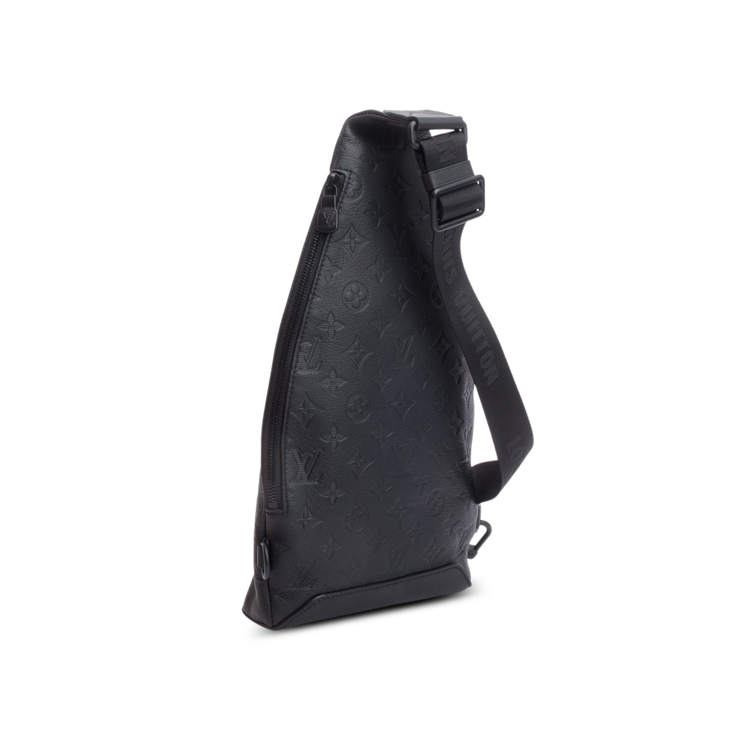 Louis Vuitton Black Monogram Shadow Duo Slingbag w/ Box