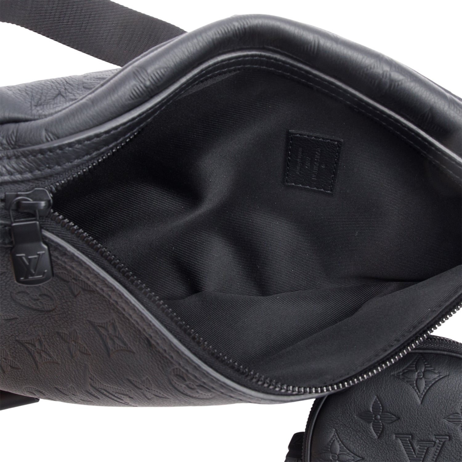 Louis Vuitton Black Monogram Shadow Duo Slingbag w/ Box