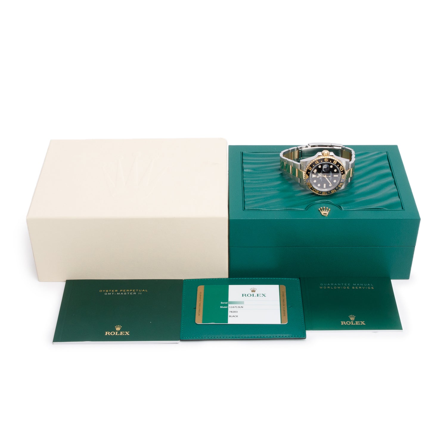 Rolex Stainless Steel & 18k Yellow Gold GMT-Master II 40 MM Automatic Watch 116713LN w/ Box & Papers