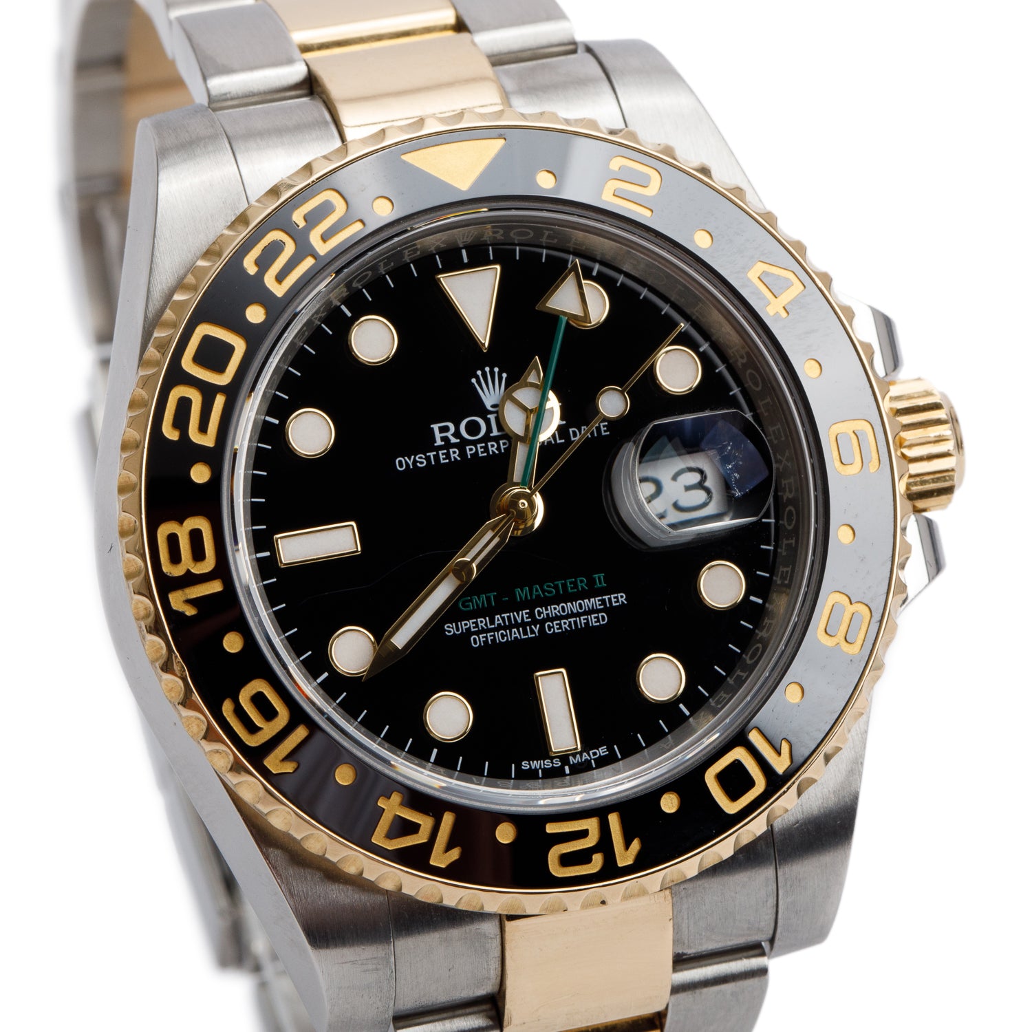 Rolex Stainless Steel & 18k Yellow Gold GMT-Master II 40 MM Automatic Watch 116713LN w/ Box & Papers