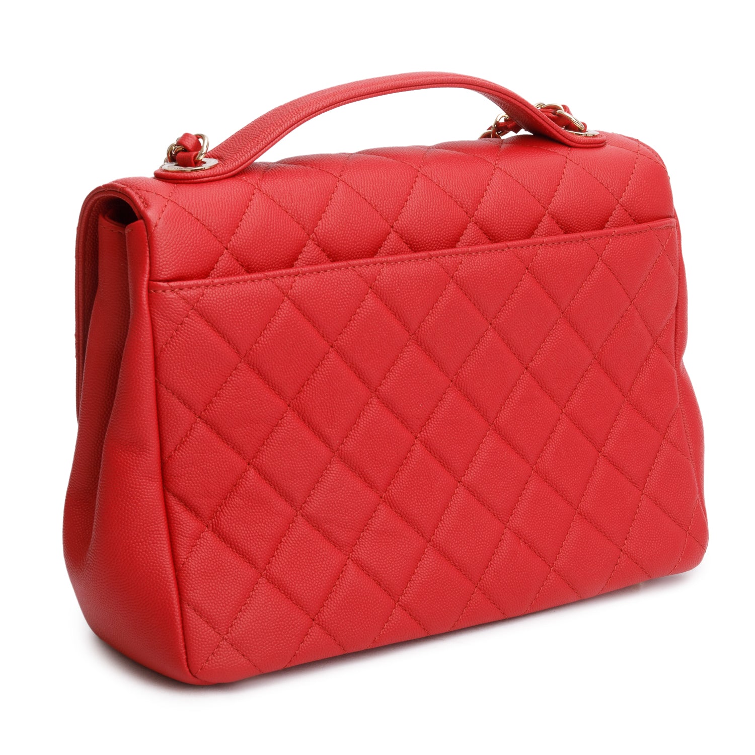 Chanel Red Caviar Leather Large Business Affinity Flap Bag w/ Box & Authenticity Card
