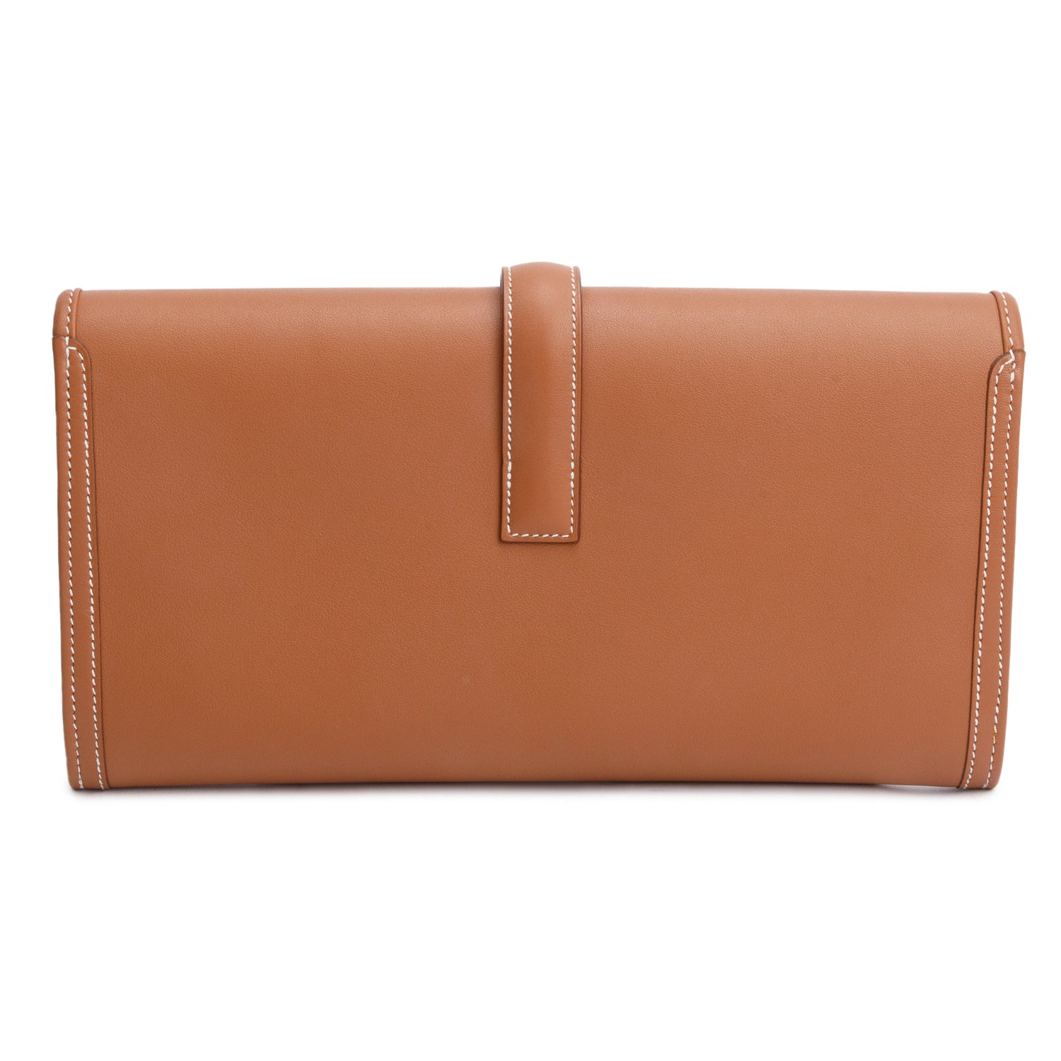 Hermes 2023 Gold Swift Leather Jige Elan 29 Clutch w/ Box