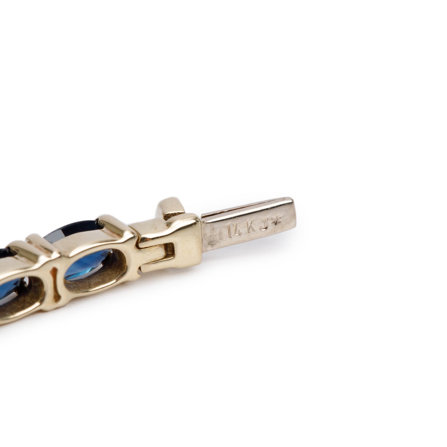 14k Yellow Gold Sapphire & Diamond Bracelet