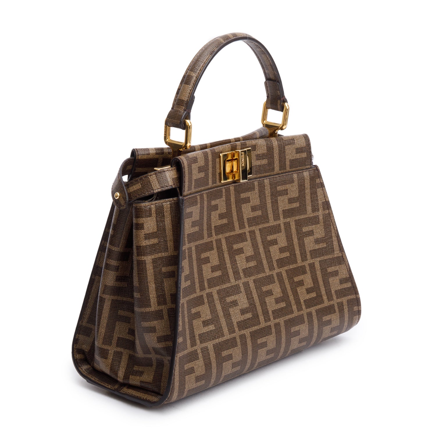 Fendi x Antonio Lopez FF Zucca Canvas Print Inlay Mini Peekaboo Bag w/ Strap & Box