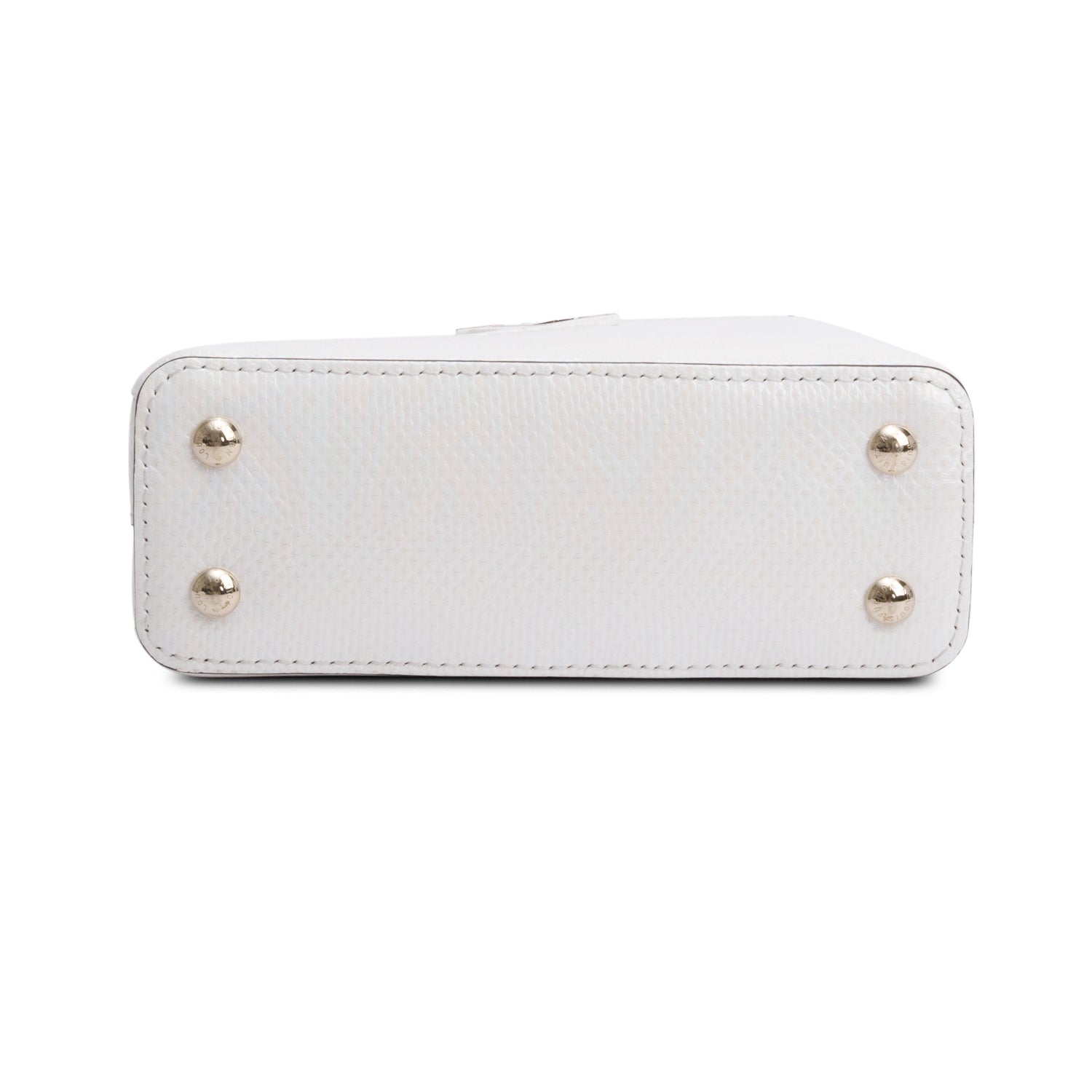 Louis Vuitton White Iridescent Python Capucines Mini