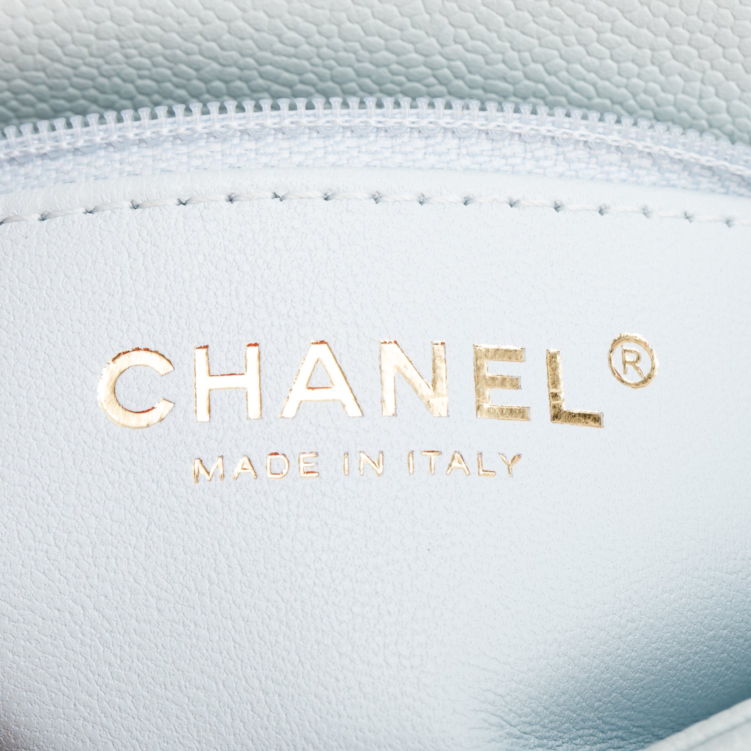 Chanel Light Blue Quilted Caviar Leather Sweetheart Square Mini Flap Bag
