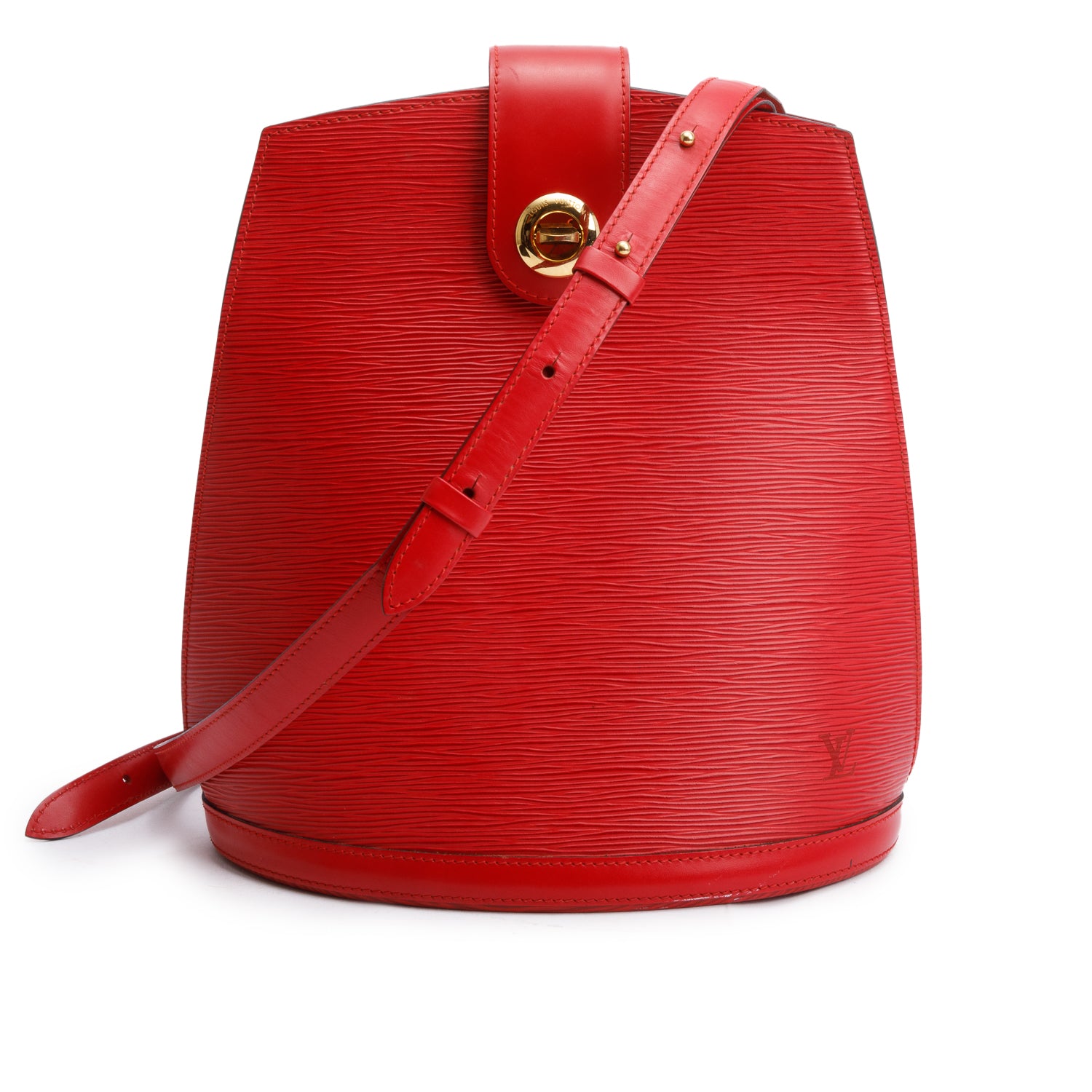 Louis Vuitton Vintage Red Epi Leather Cluny Bag