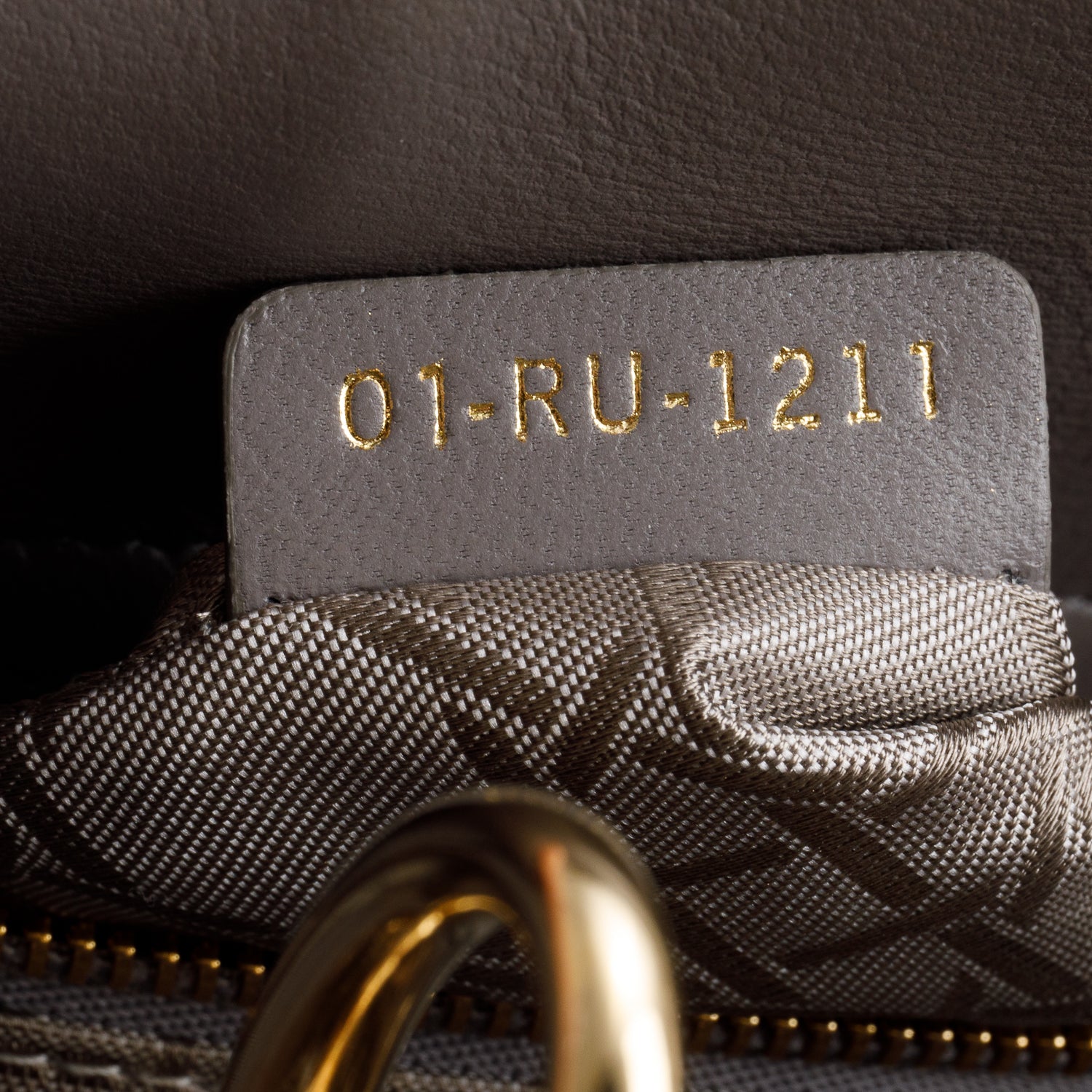 Christian Dior Grey Cannage Lambskin Leather Small Lady Dior My ABCDior Bag w/ Strap & Box