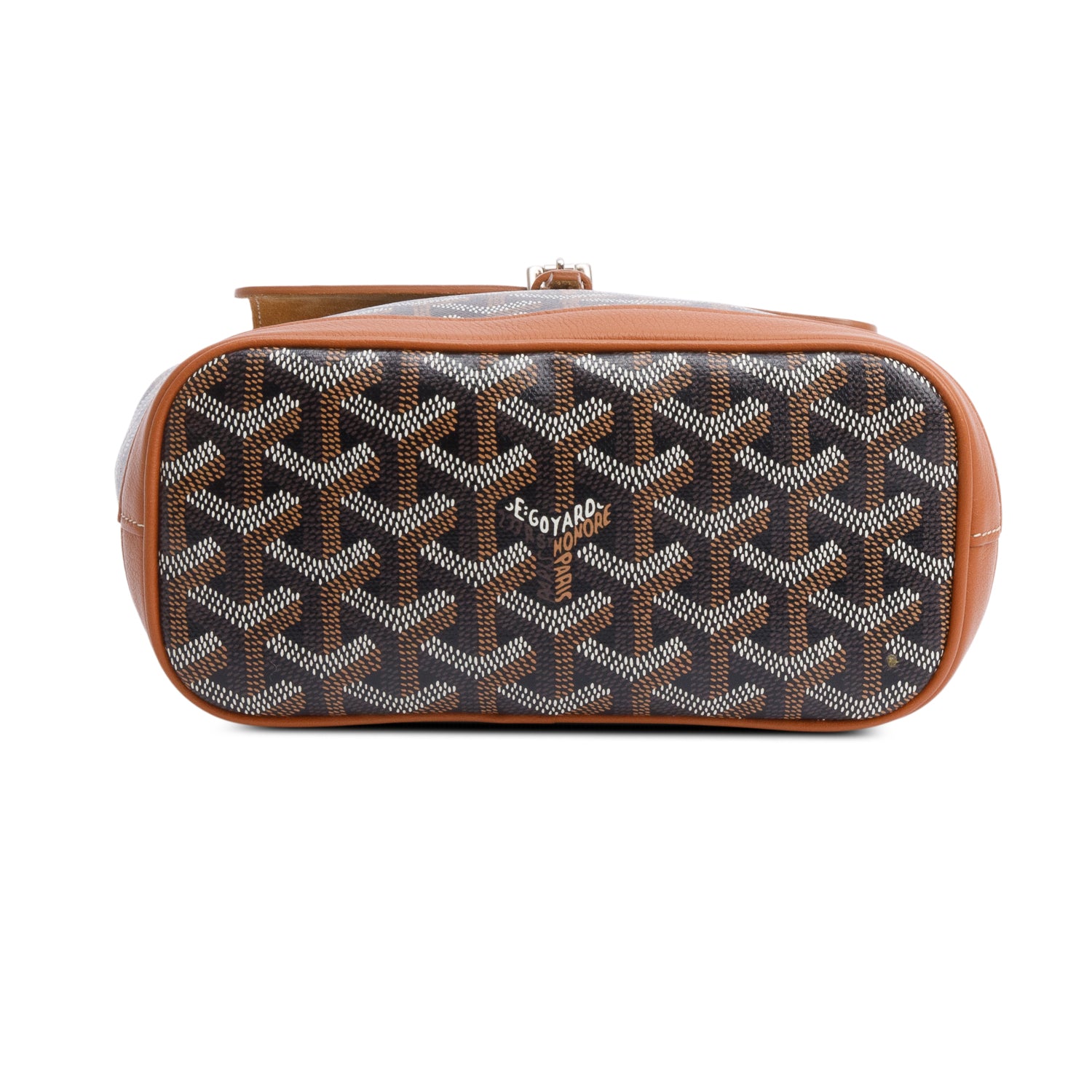 Goyard 2022 Brown Monogram Canvas Calfskin Alpin Mini Backpack w/ Receipt