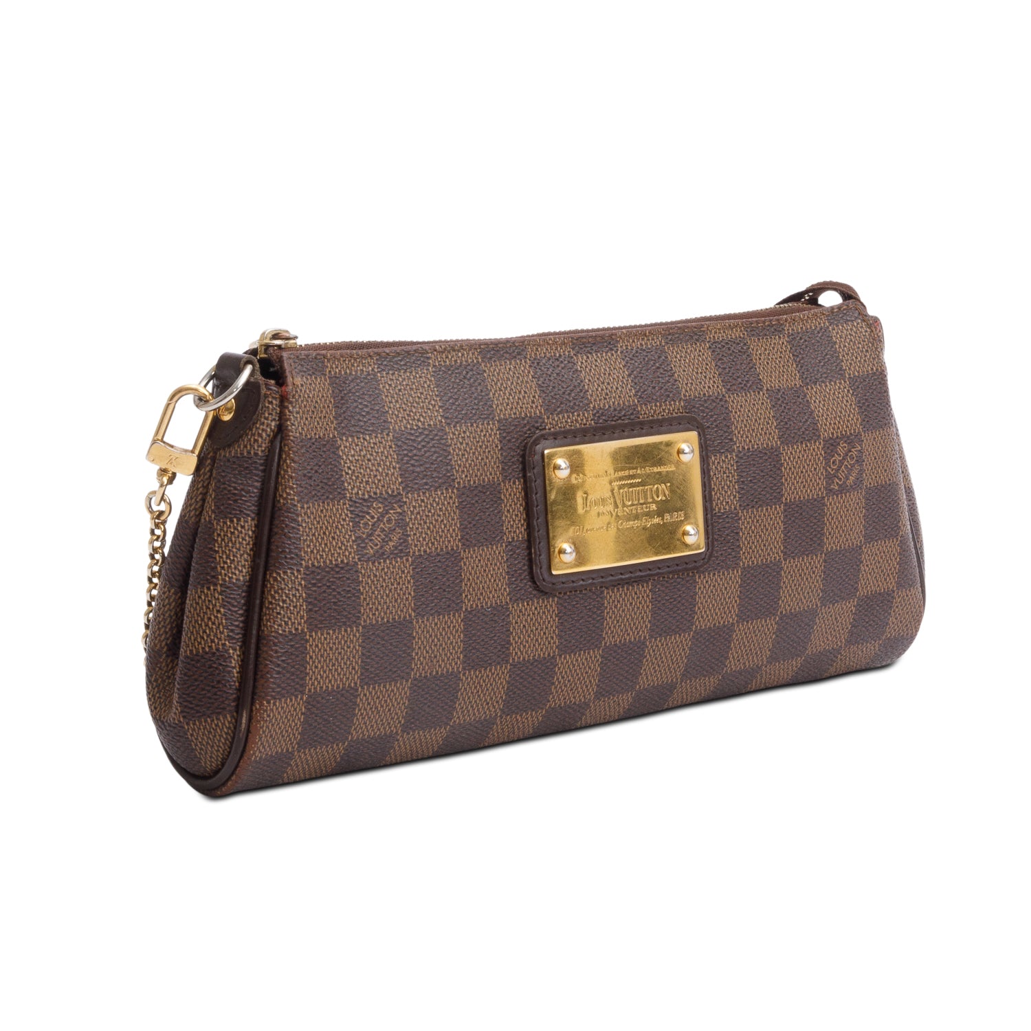 Louis Vuitton Damier Ebene Eva Clutch w/ Strap