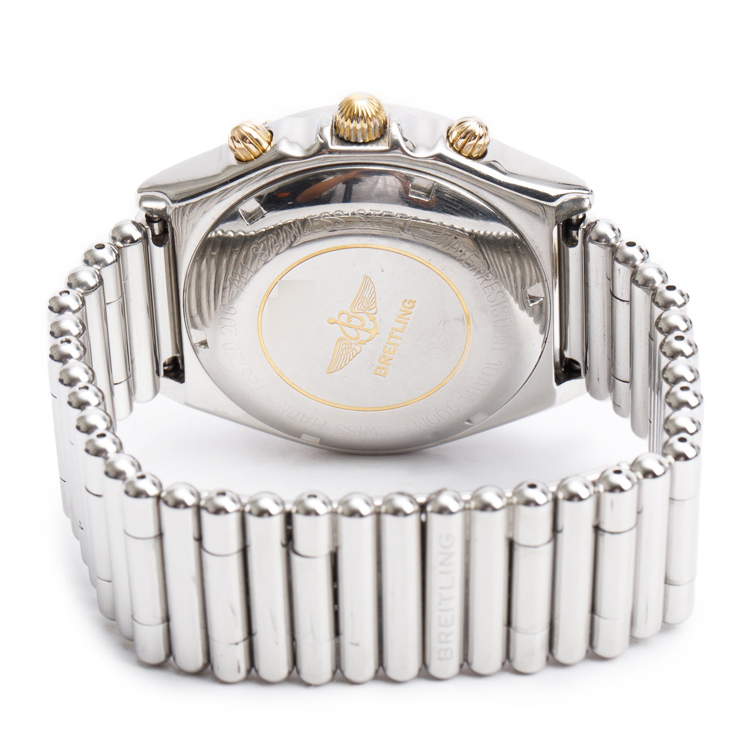 Breitling Stainless Steel & 18k Yellow Gold Chronomat 40 MM Automatic Chronograph Blue Dial Watch