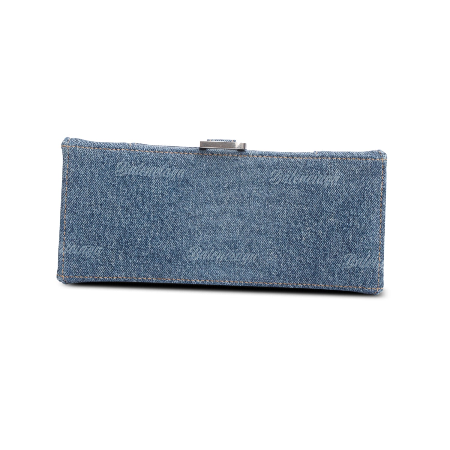 Balenciaga Blue Logo Denim Small Hourglass Top Handle Bag
