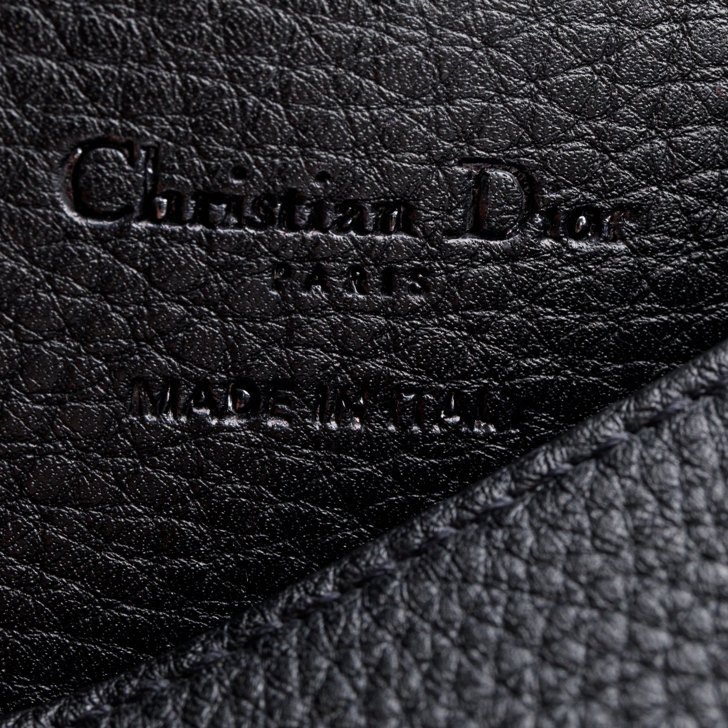 Christian Dior 2021 Black Ultramatte Leather Medium Bobby Bag w/ Straps & Authenticity Card