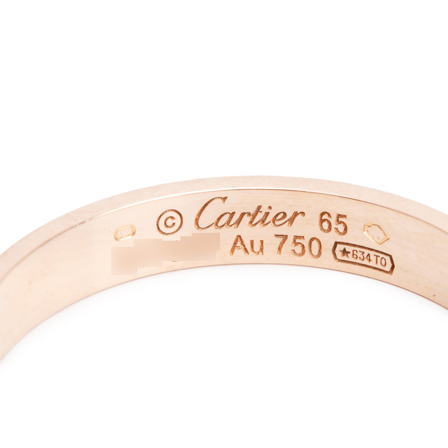 Cartier 18k Rose Gold 3.6 MM Love Wedding Band Ring, Size 65 11.25