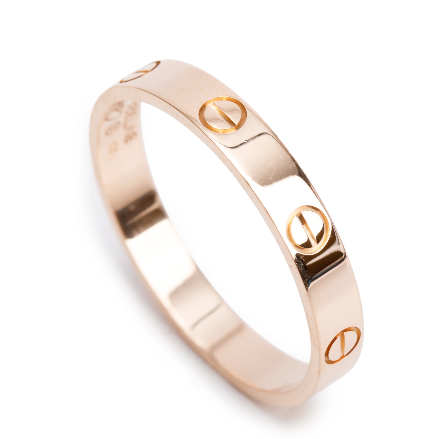 Cartier 18k Rose Gold 3.6 MM Love Wedding Band Ring, Size 65 11.25