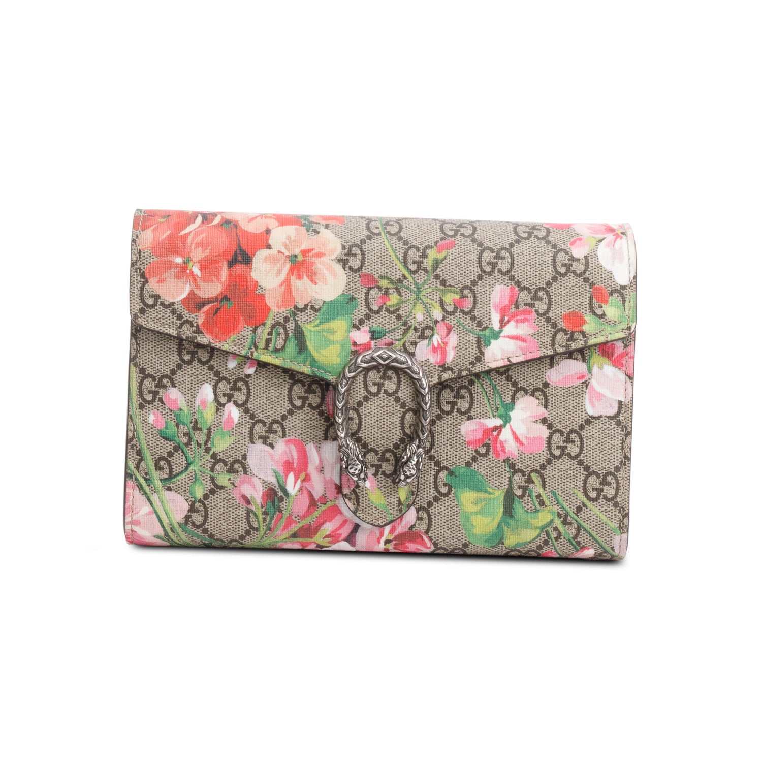 Gucci Dionysus GG Supreme Blooms Wallet on Chain