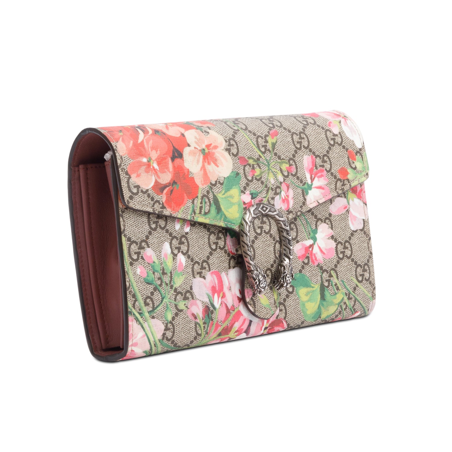 Gucci Dionysus GG Supreme Blooms Wallet on Chain