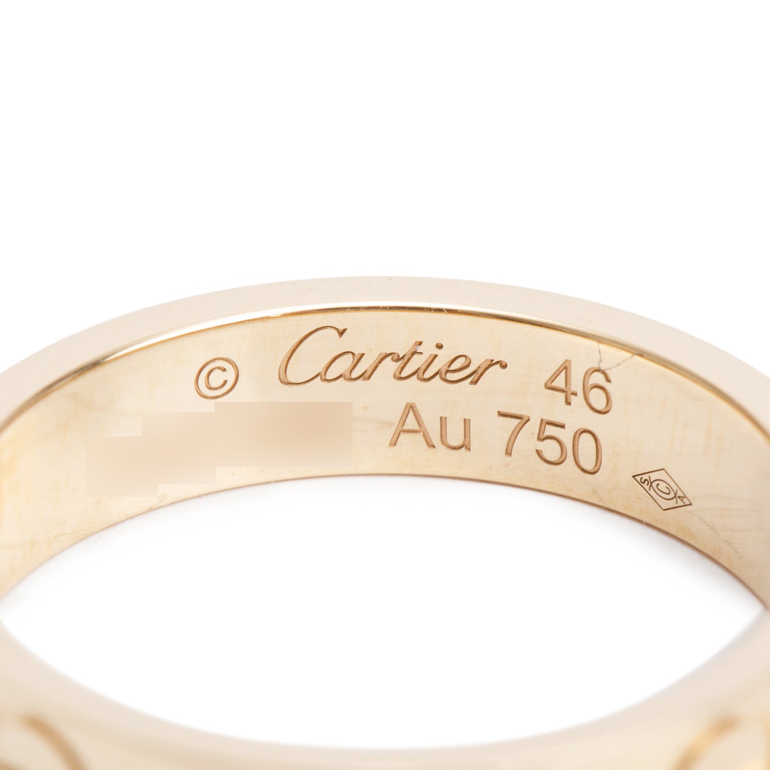 Cartier 2025 18k Yellow Gold 3.6 mm Love Wedding Band Ring, Size 46 3.75 w/ Box, Receipt & Certificate