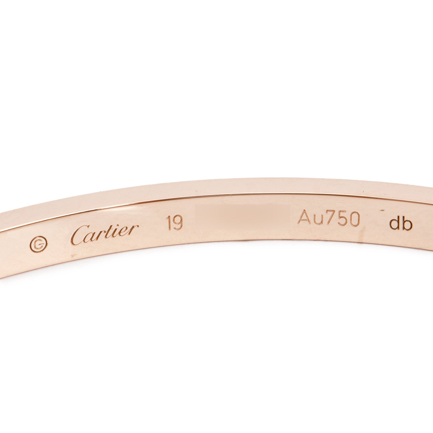 Cartier 18k Rose Gold 3.65 MM Love Bracelet, Small Model, Size 19 w/ Box & Certificate