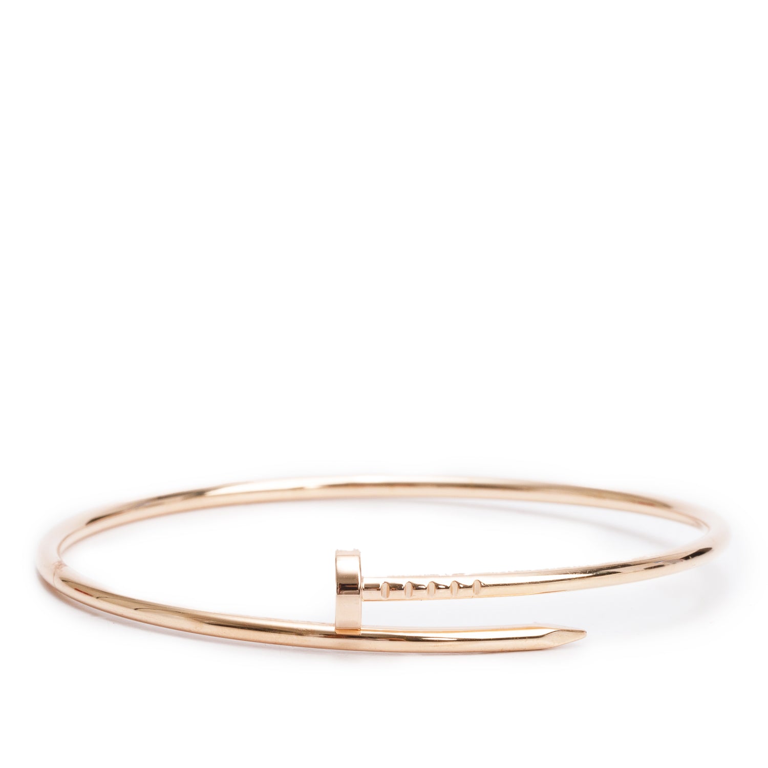 Cartier 18k Rose Gold Juste Un Clou Bracelet, Small Model, Size 19 w/ Box & Certificate