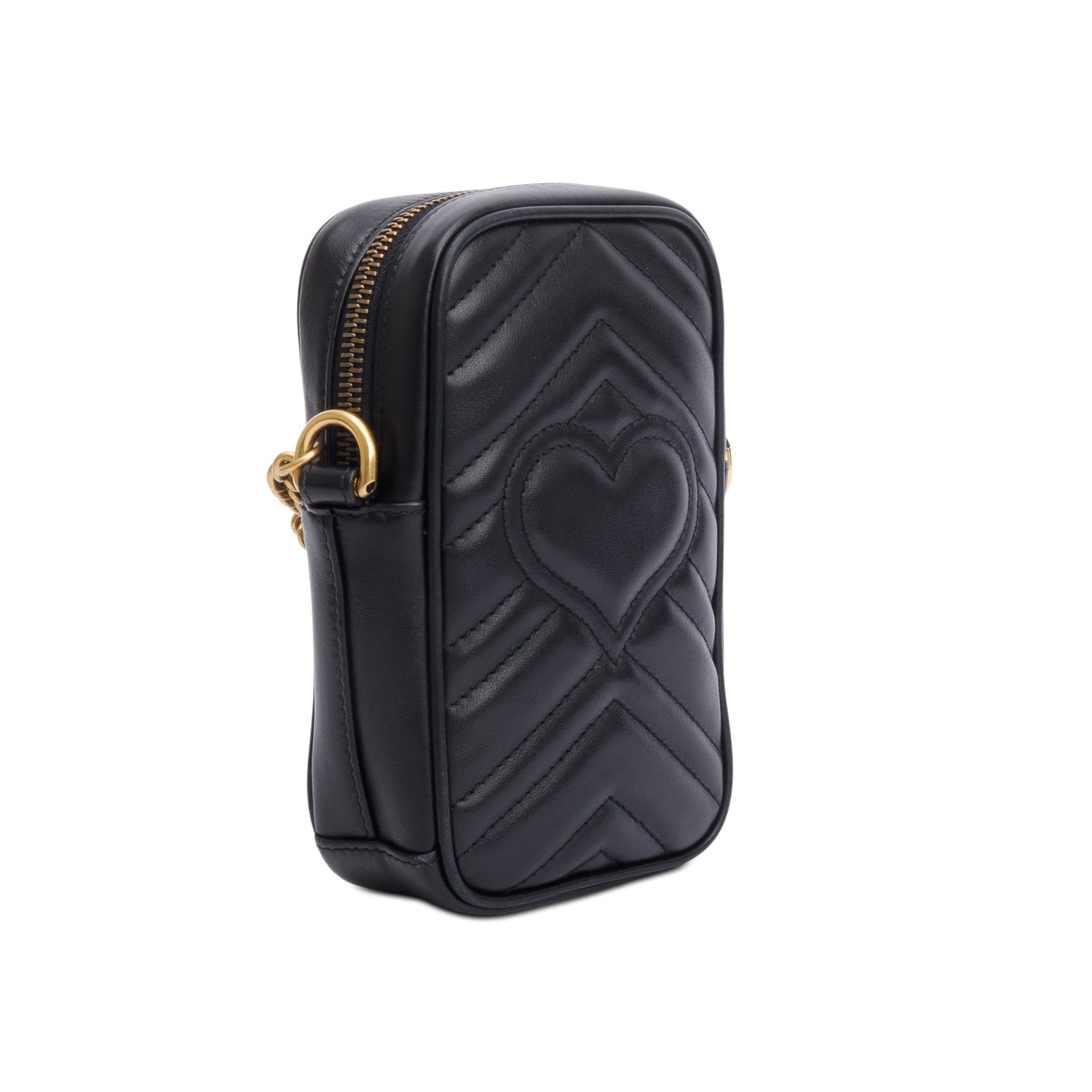 Gucci Black GG Marmont Matelasse Leather Mini Bag w/ Box