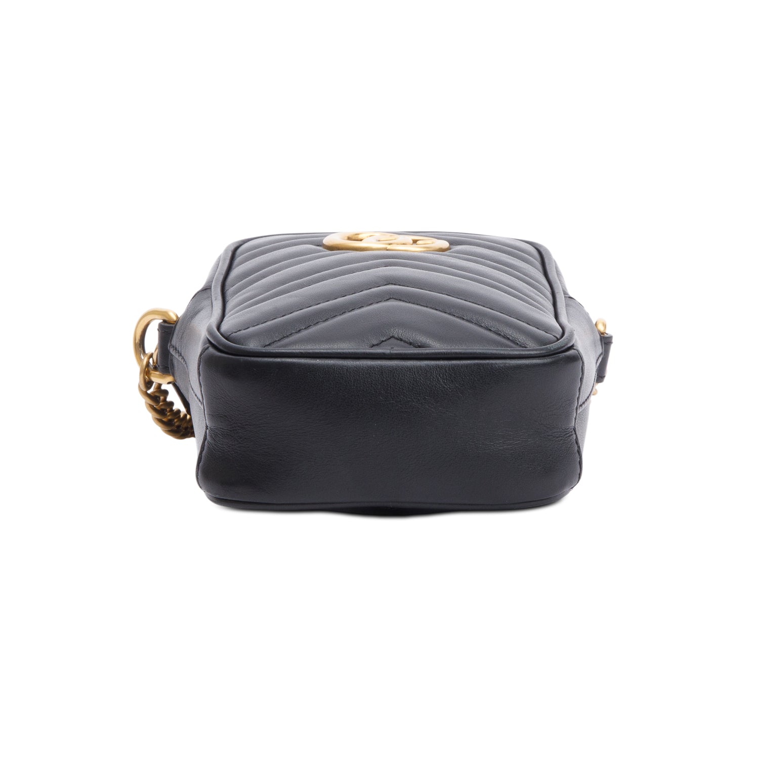 Gucci Black GG Marmont Matelasse Leather Mini Bag w/ Box