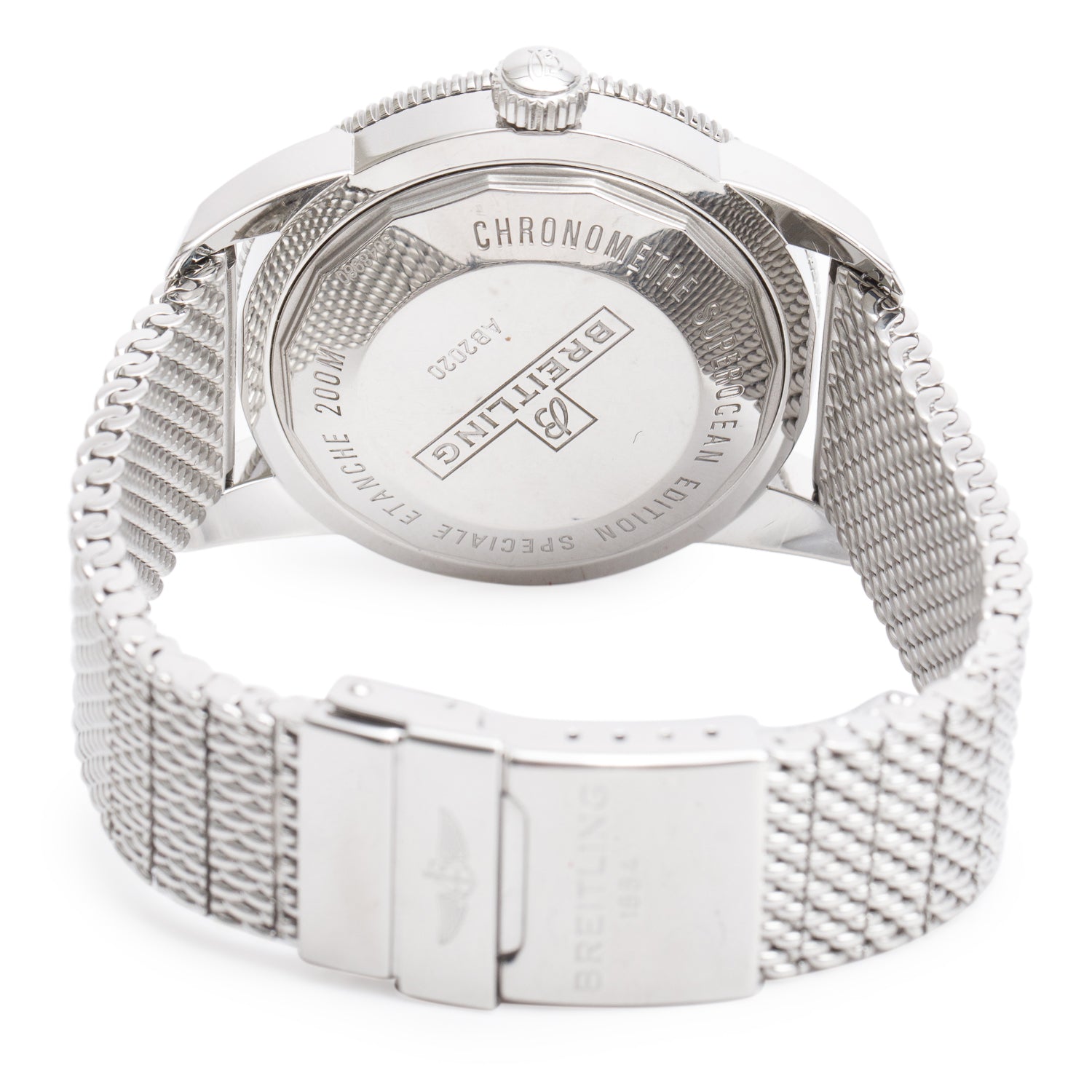 Breitling Stainless Steel Superocean Heritage B20 46 MM Automatic Watch Blue Dial AB2020 w/ Box & Papers