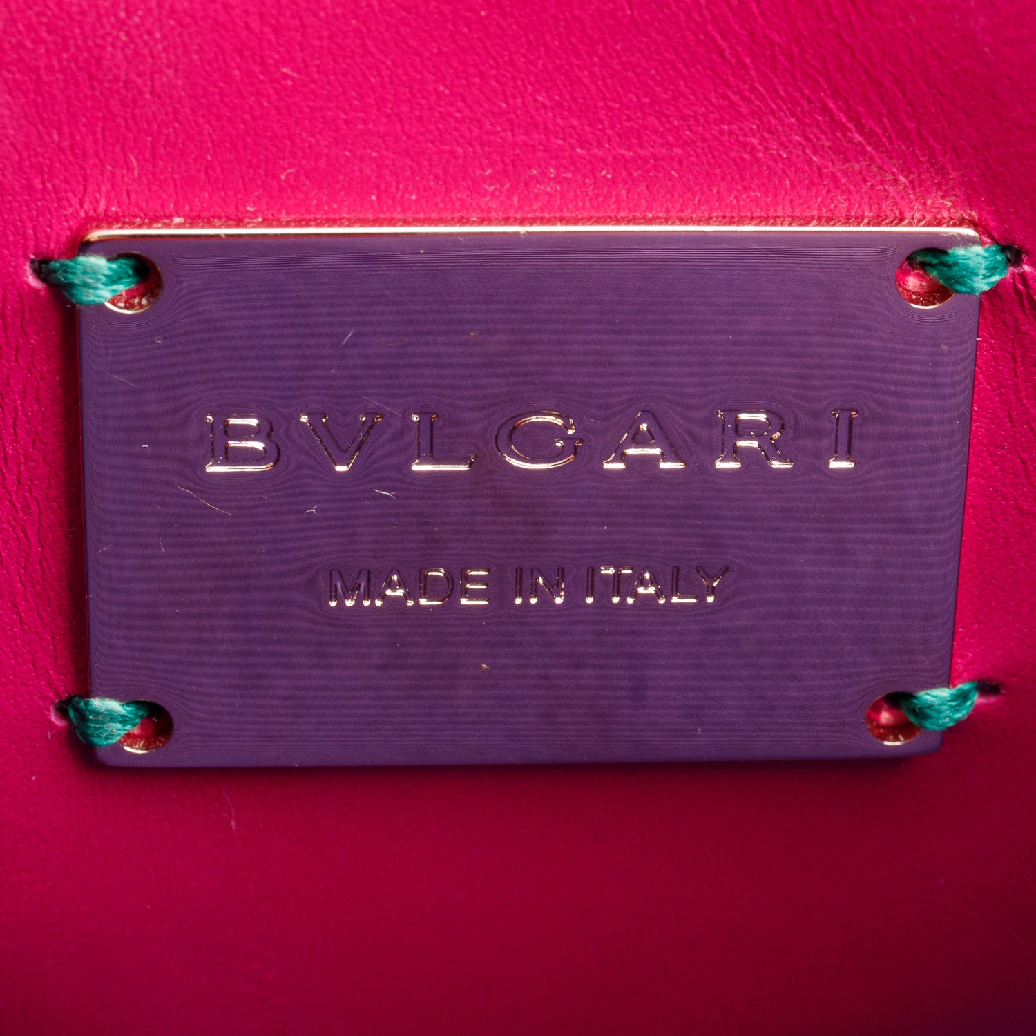 BVLGARI Pink Calfskin Leather Stingray Trim Serpenti Forever Crossbody Bag