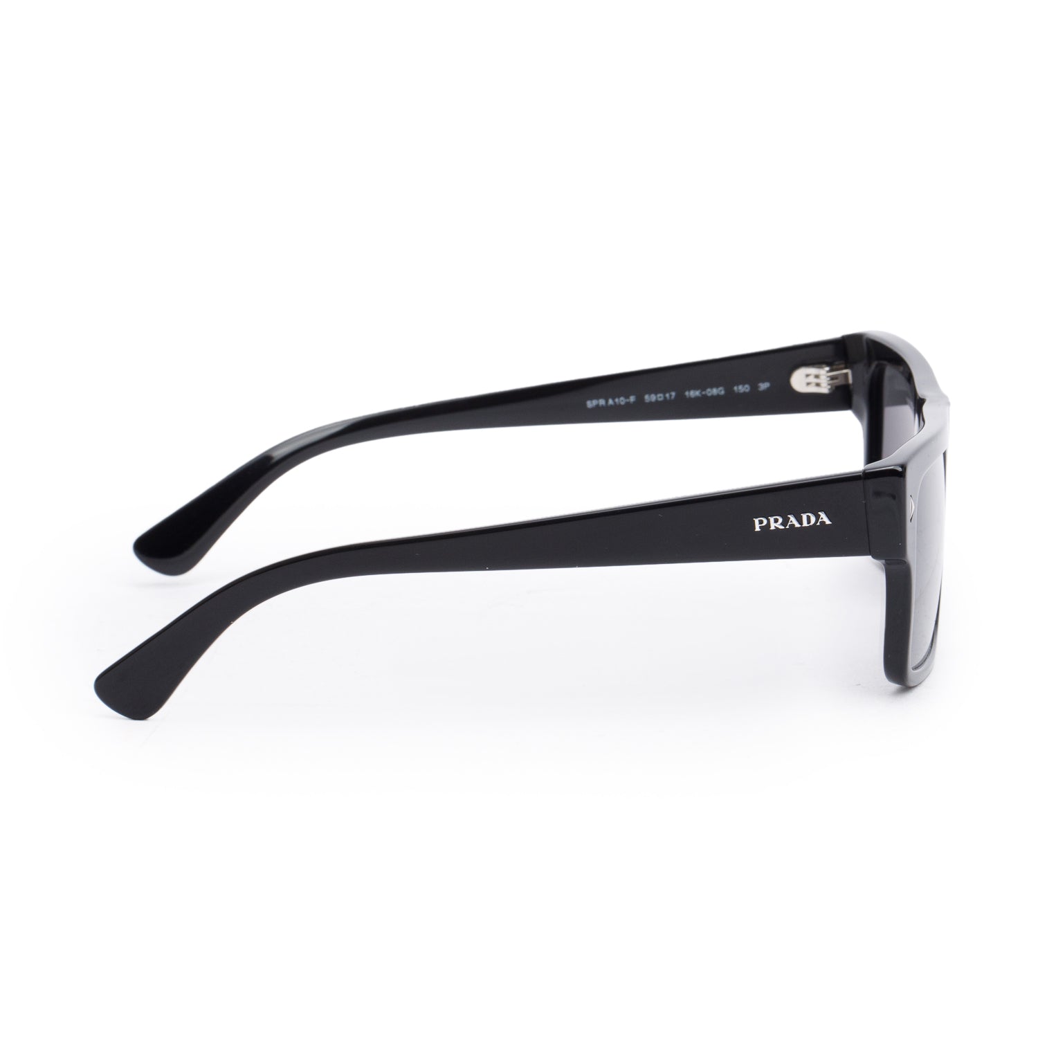 Prada SPR A10-F Black Acetate Square Sunglasses w/ Case