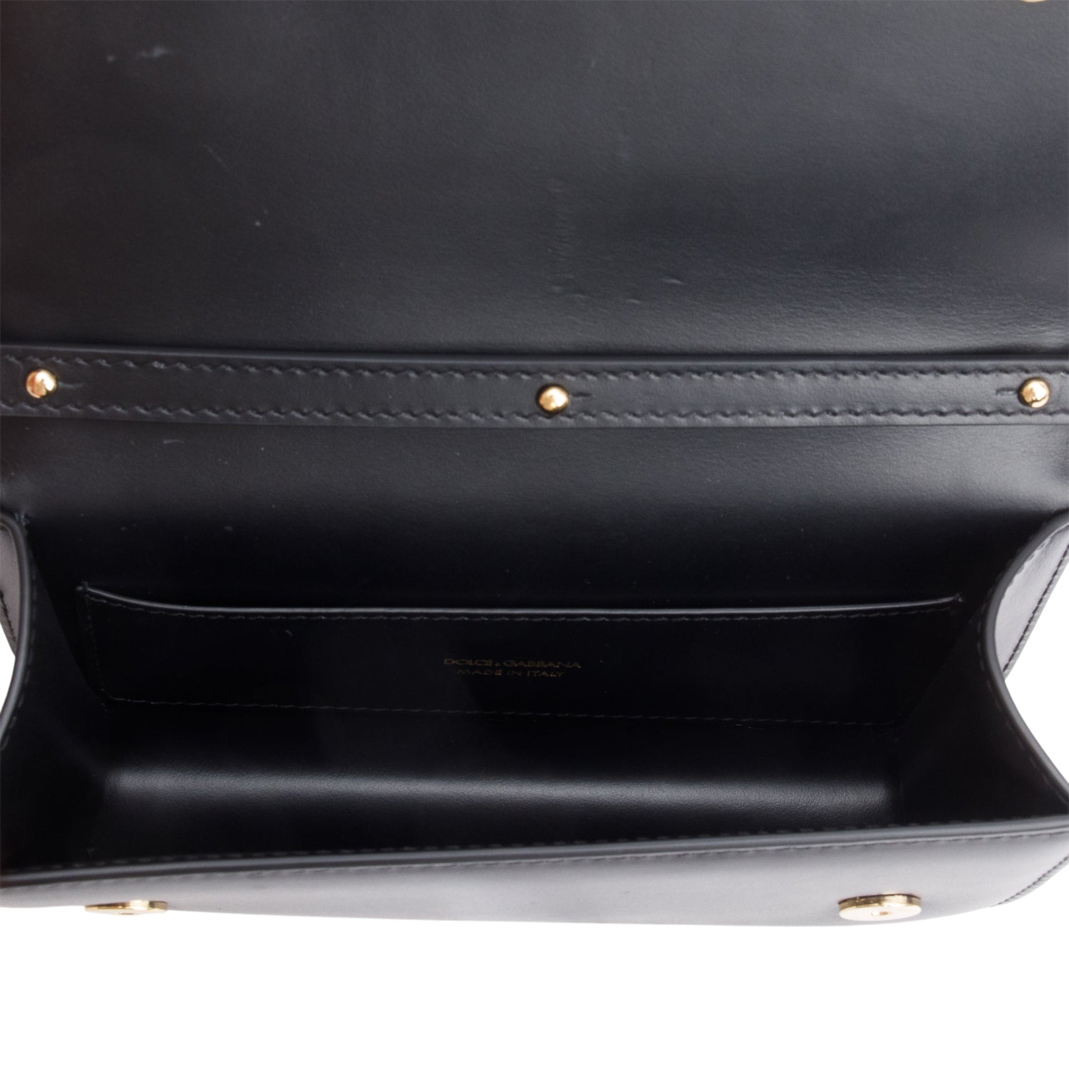 Dolce & Gabbana Black Calfskin Leather 3.5 Crossbody Bag