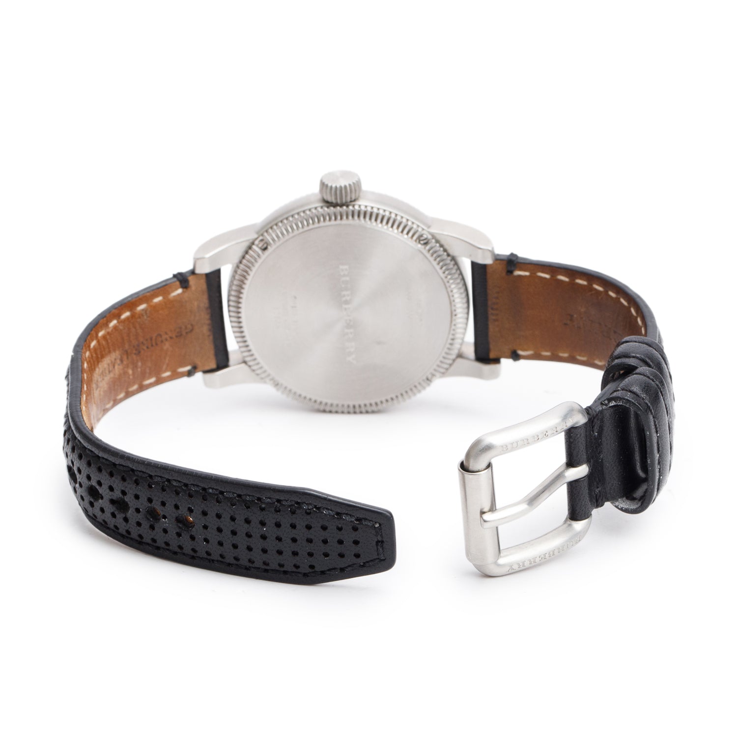 Burberry Stainless Steel BU7854 Utilitarian 42.5 MM GMT Quartz Watch Black Dial