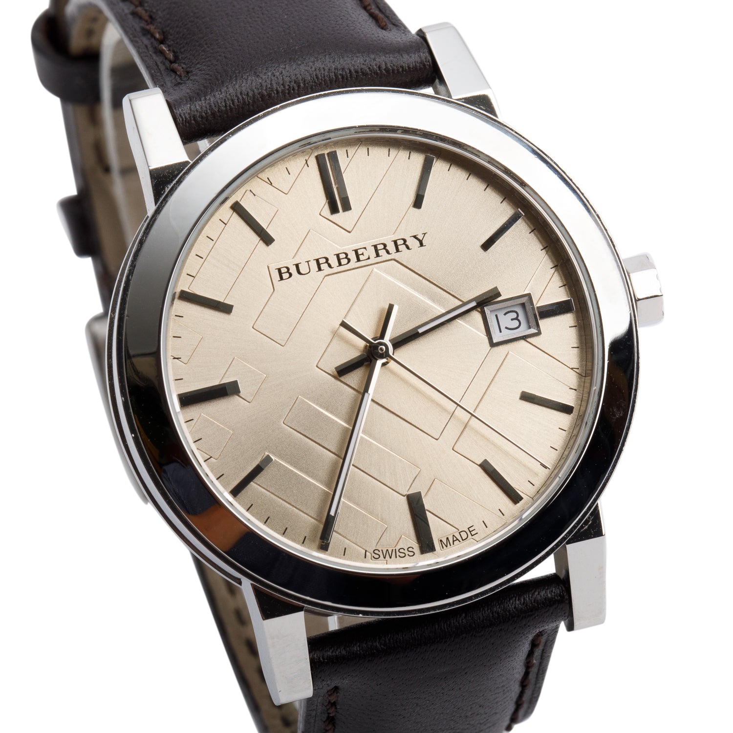 Burberry Stainless Steel BU9011 The City 38 MM Quartz Watch Fawn Dial