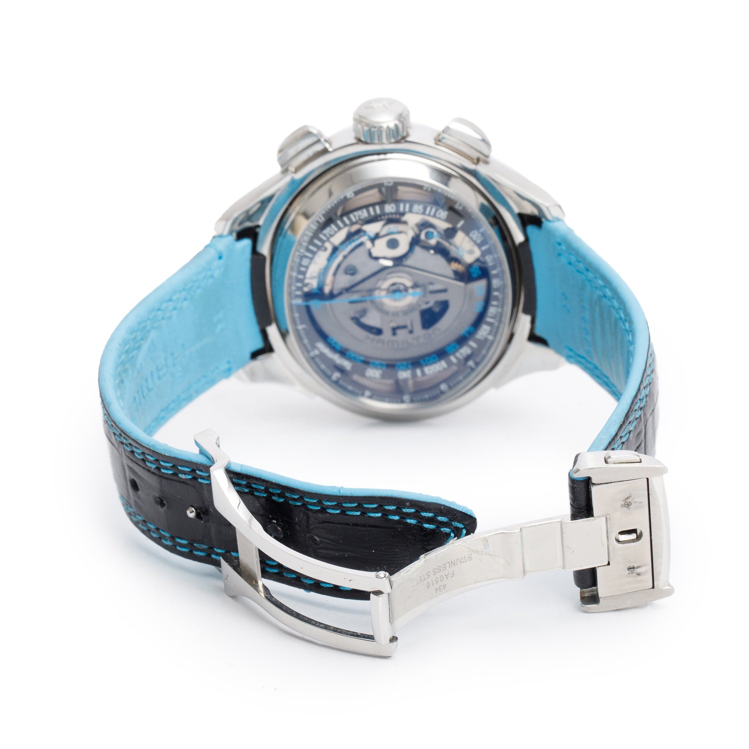 Hamilton Stainless Steel Jazzmaster Face 2 Face II Automatic Chronograph Watch H32866781 w/ Box & Papers