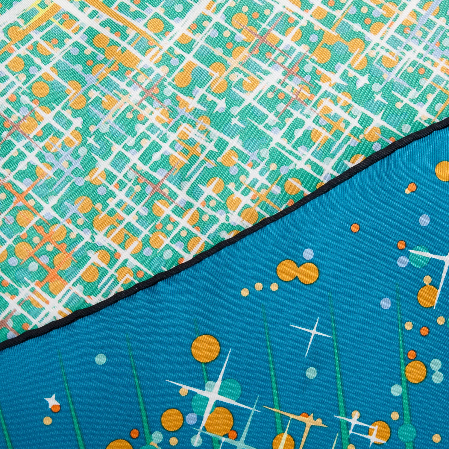 Hermes Green/Multicolor 'Magic Kelly' Silk Scarf 90