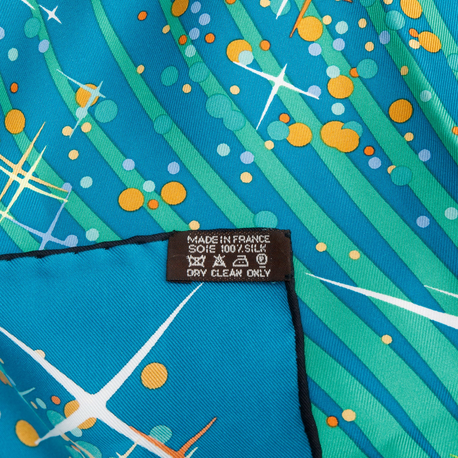 Hermes Green/Multicolor 'Magic Kelly' Silk Scarf 90