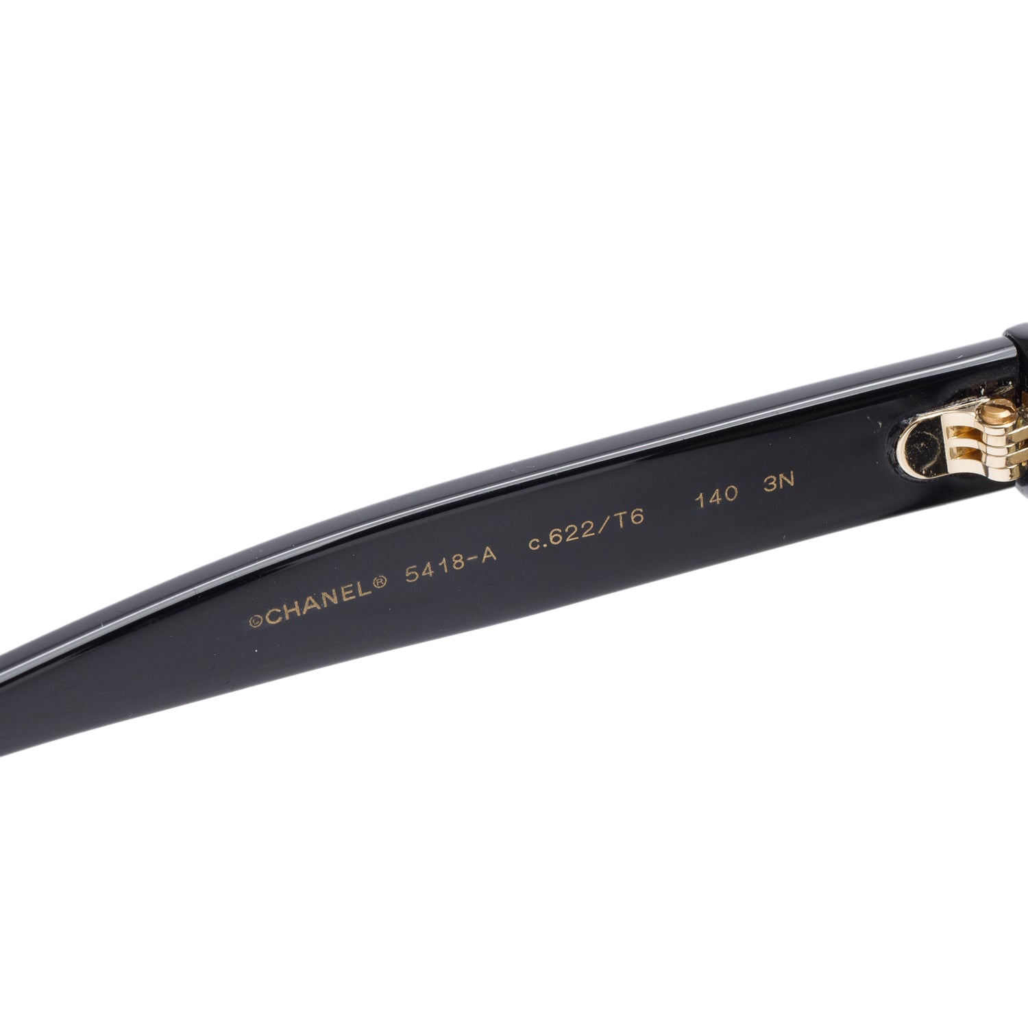 Chanel 5418-A Black Acetate CC Logo Shield Sunglasses w/ Box & Case