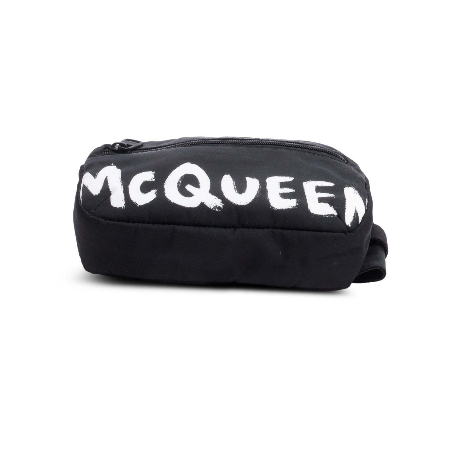 Alexander McQueen Black Nylon Graffiti Logo Belt Bag