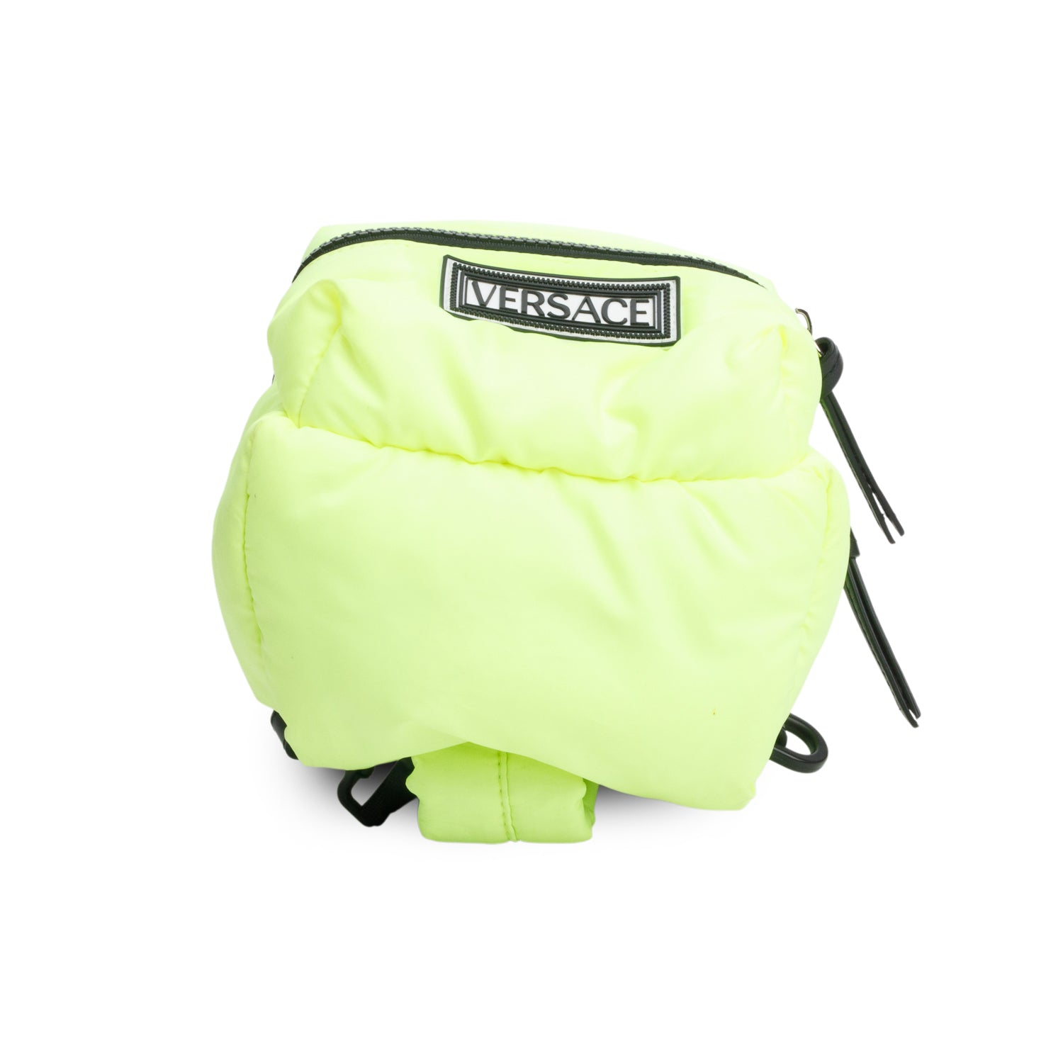 Versace Neon Green Padded Nylon Mini Sling Bag
