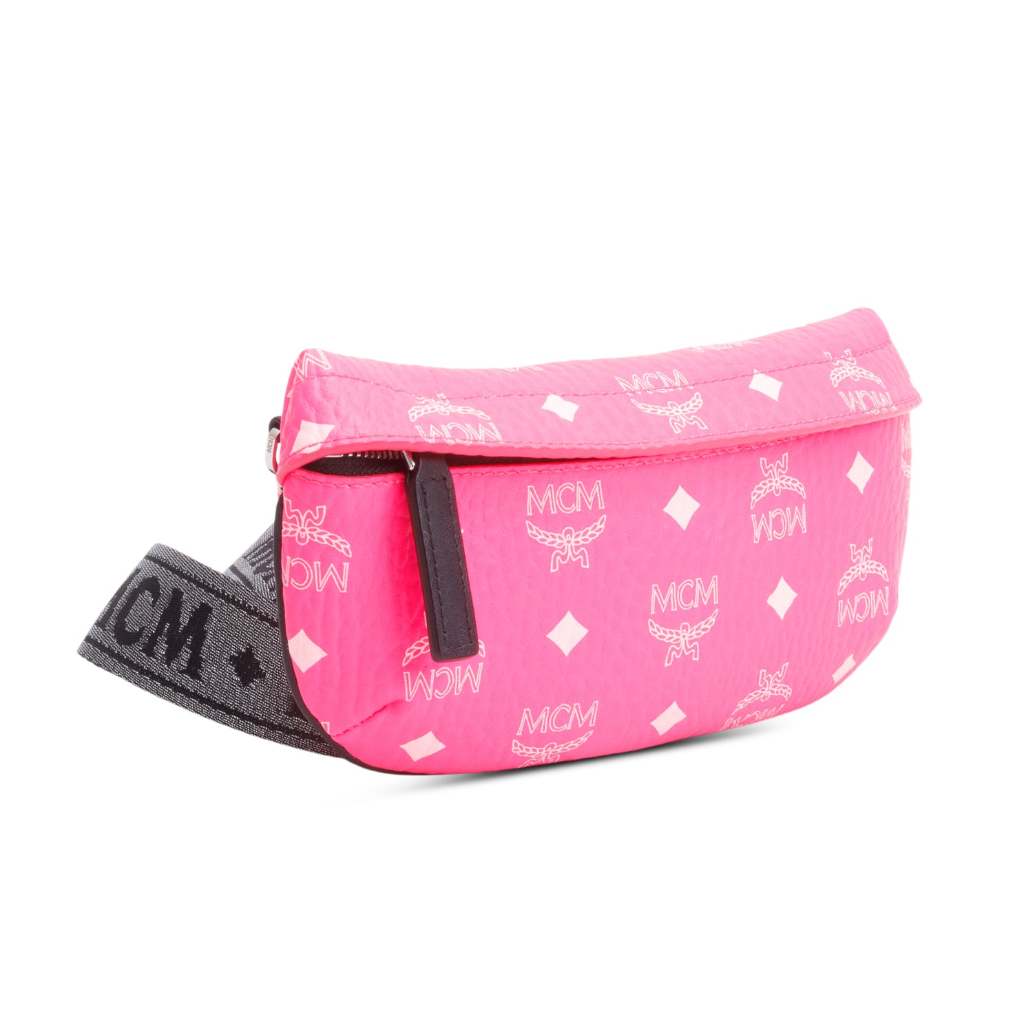 MCM Pink Visetos Small Crossbody Belt Bag