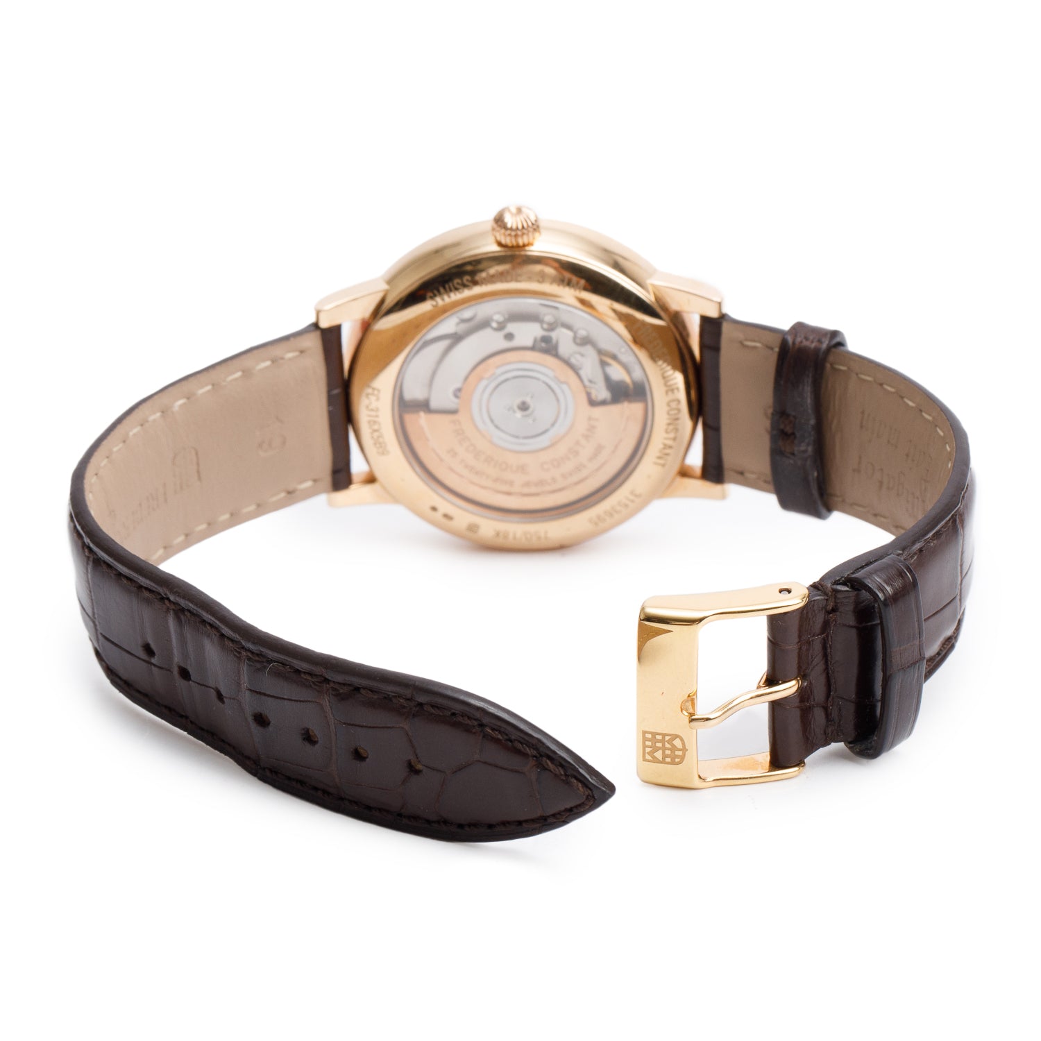 Frederique Constant 18k Rose Gold Slimline 37.5 MM Automatic Watch w/ Box