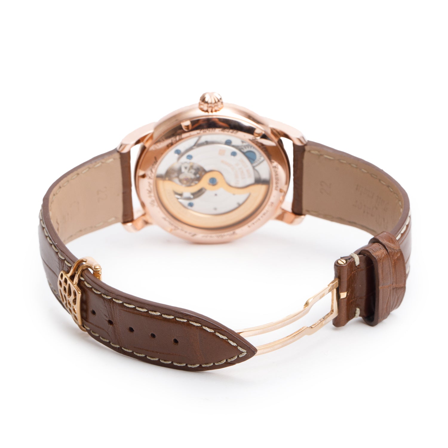 Frederique Constant Rose Gold Plated Stainless Steel Classic Manufacture Worldtimer World Time 42 MM Automatic Watch