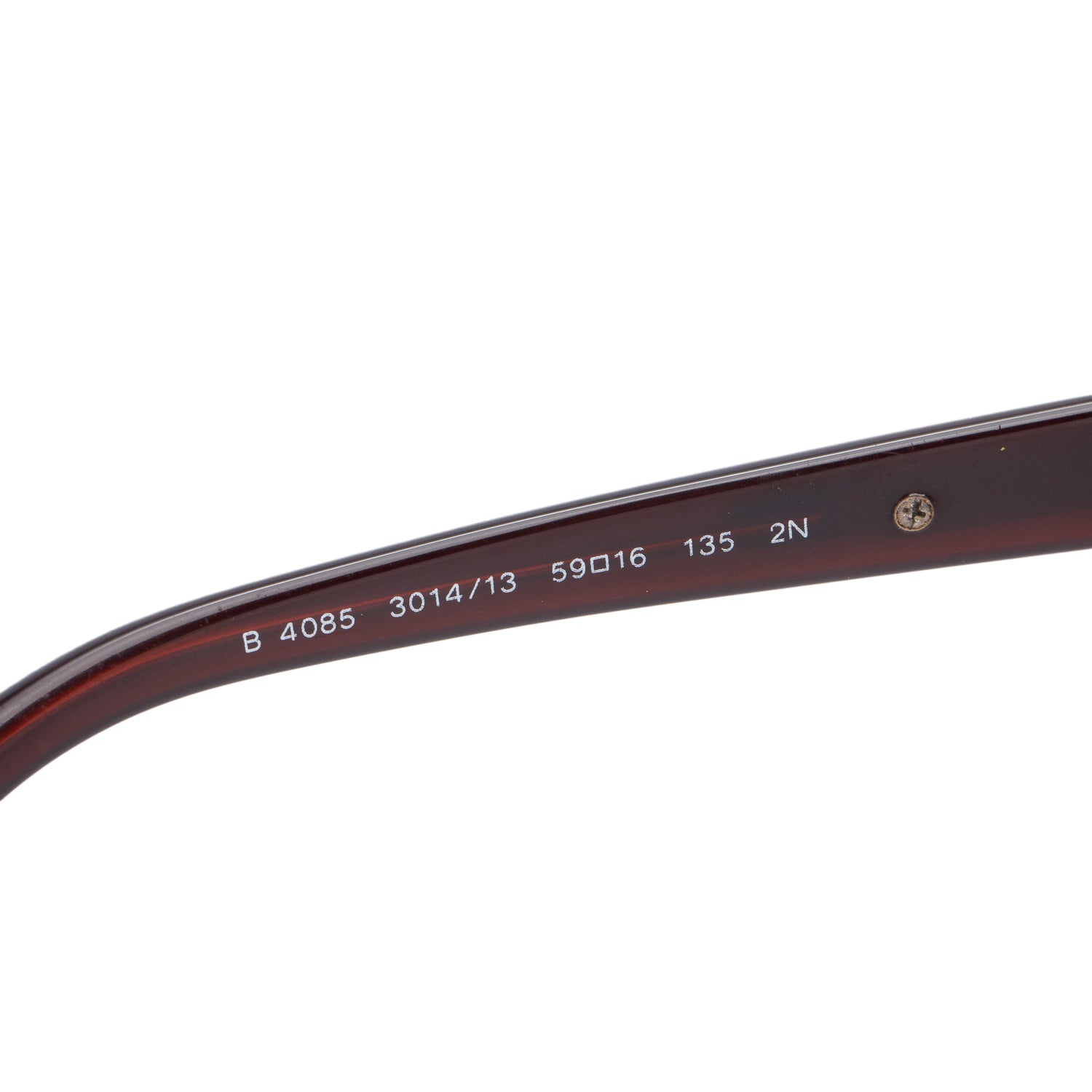 Burberry B 4085 Brown Acetate Metal Check Trim Square Sunglasses w/ Case