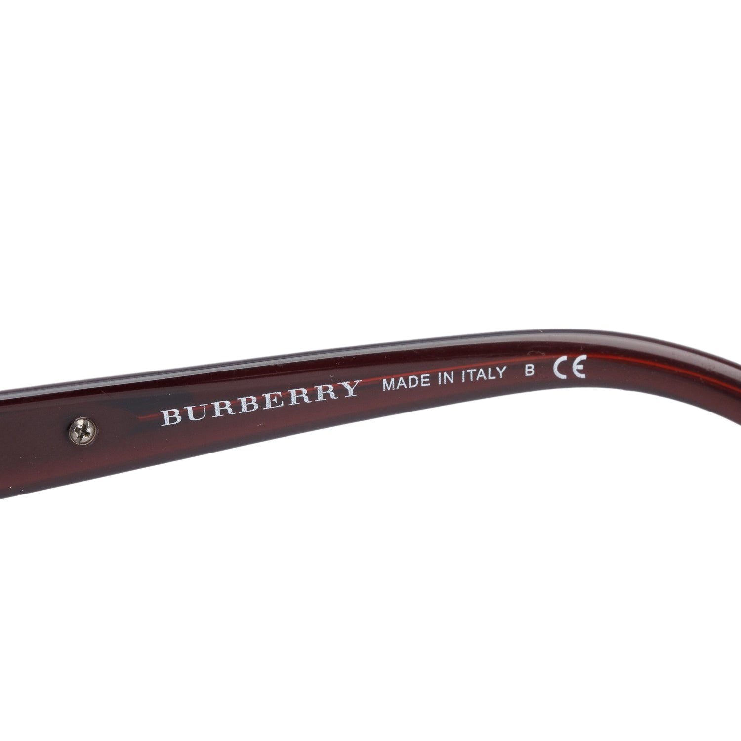 Burberry B 4085 Brown Acetate Metal Check Trim Square Sunglasses w/ Case