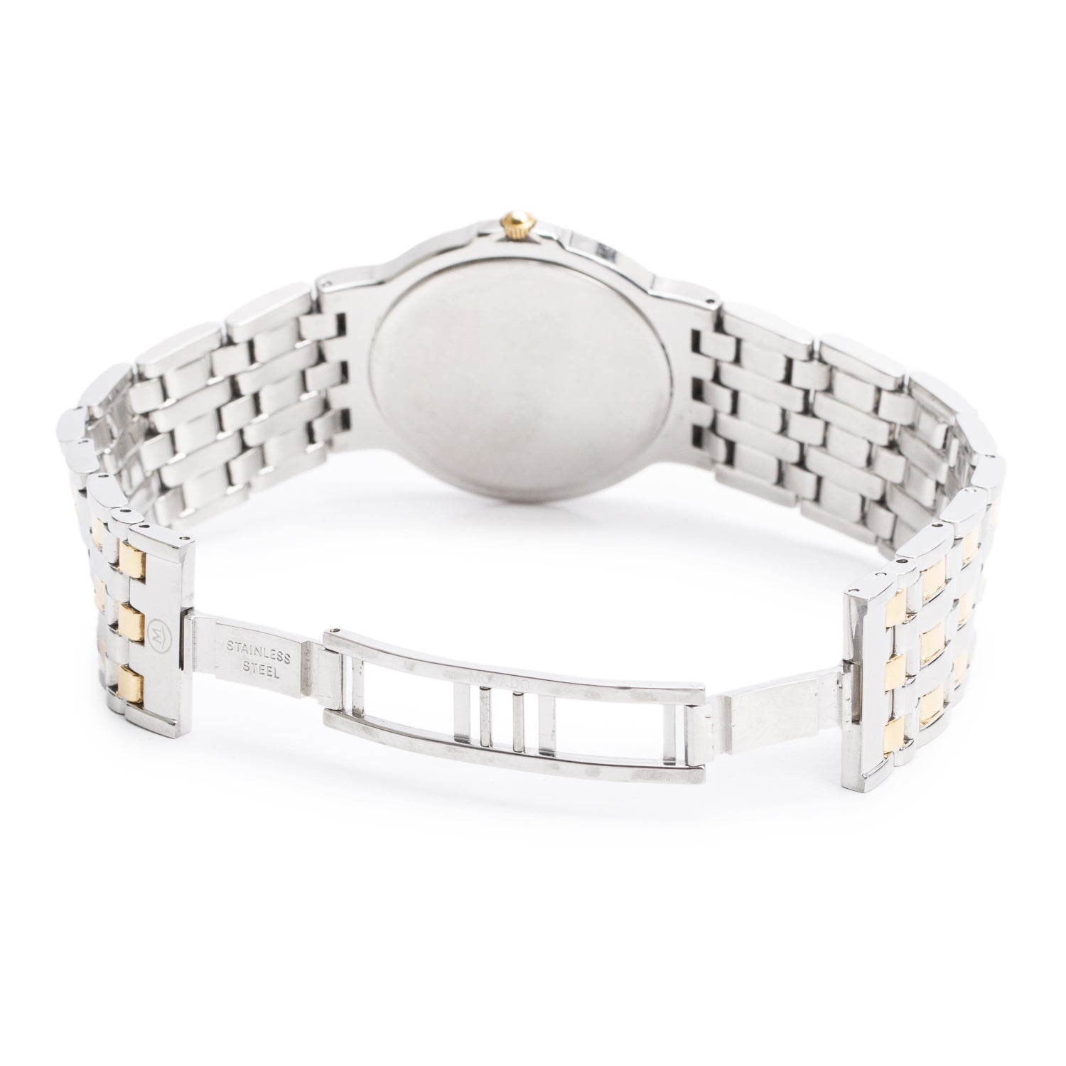 Movado Two-Tone Stainless Steel Museum 36 MM Quartz Watch Black Dial w/ Box & Papers