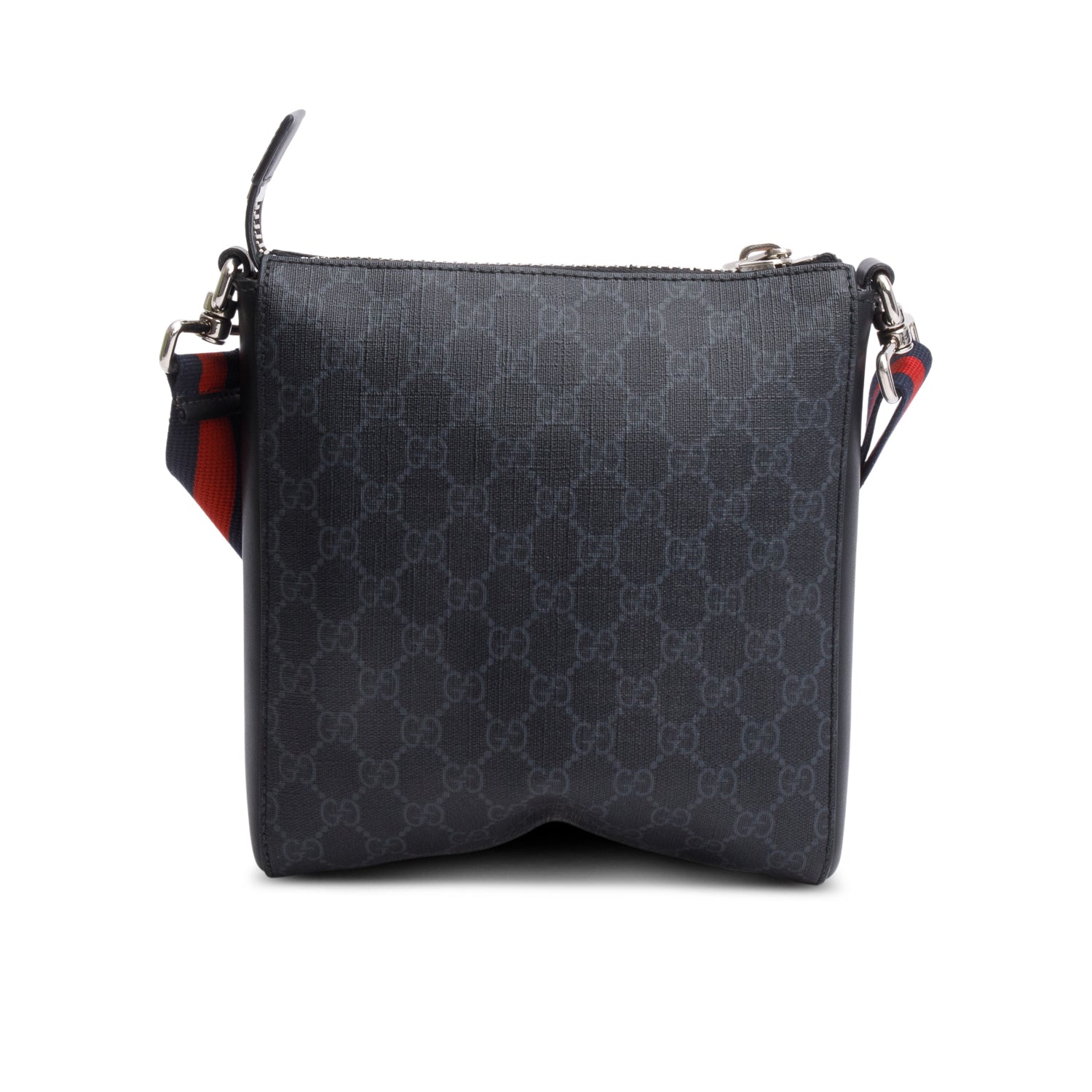 Gucci Black GG Supreme Small Messenger Bag w/ Box