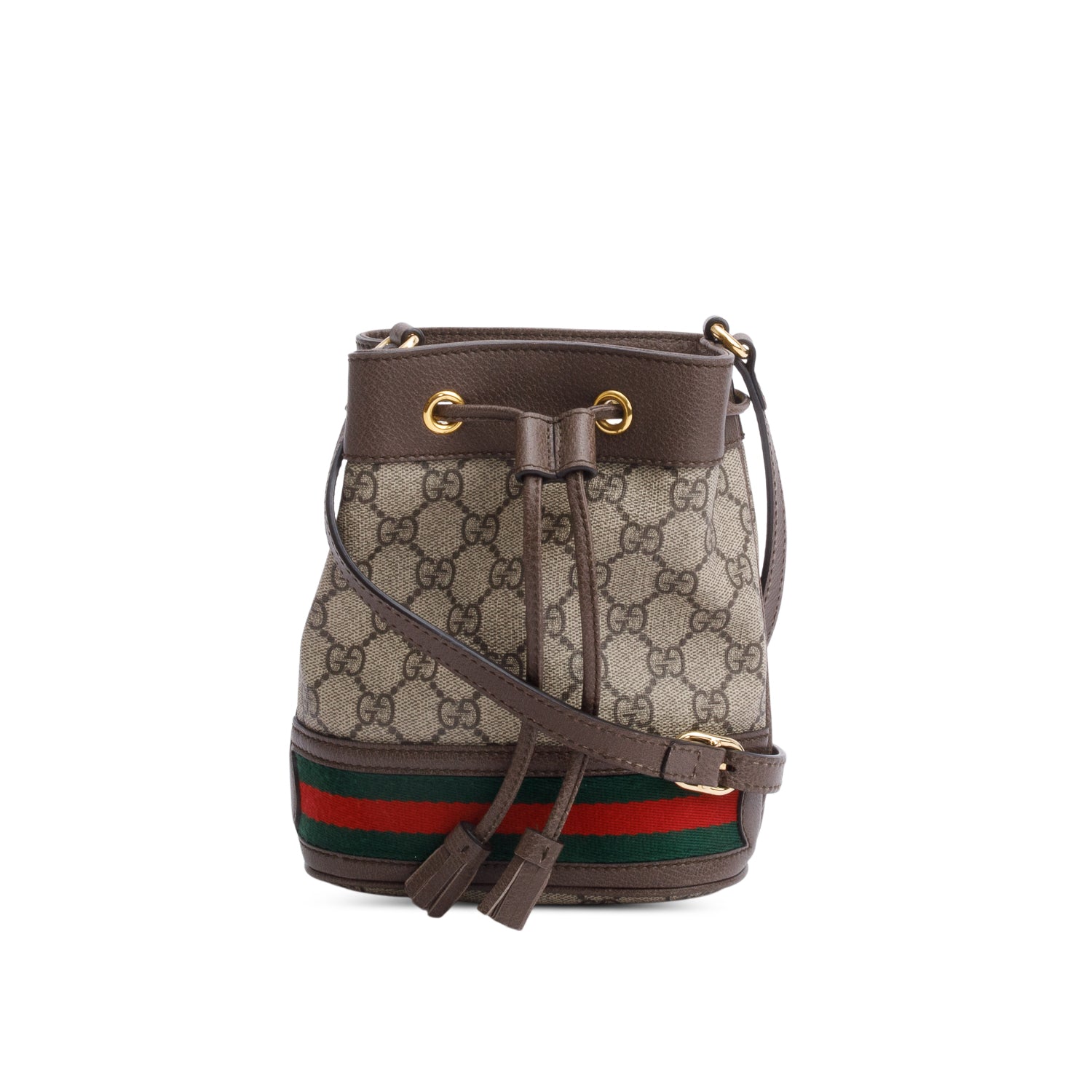 Gucci GG Supreme Web Ophidia Mini Bucket Bag