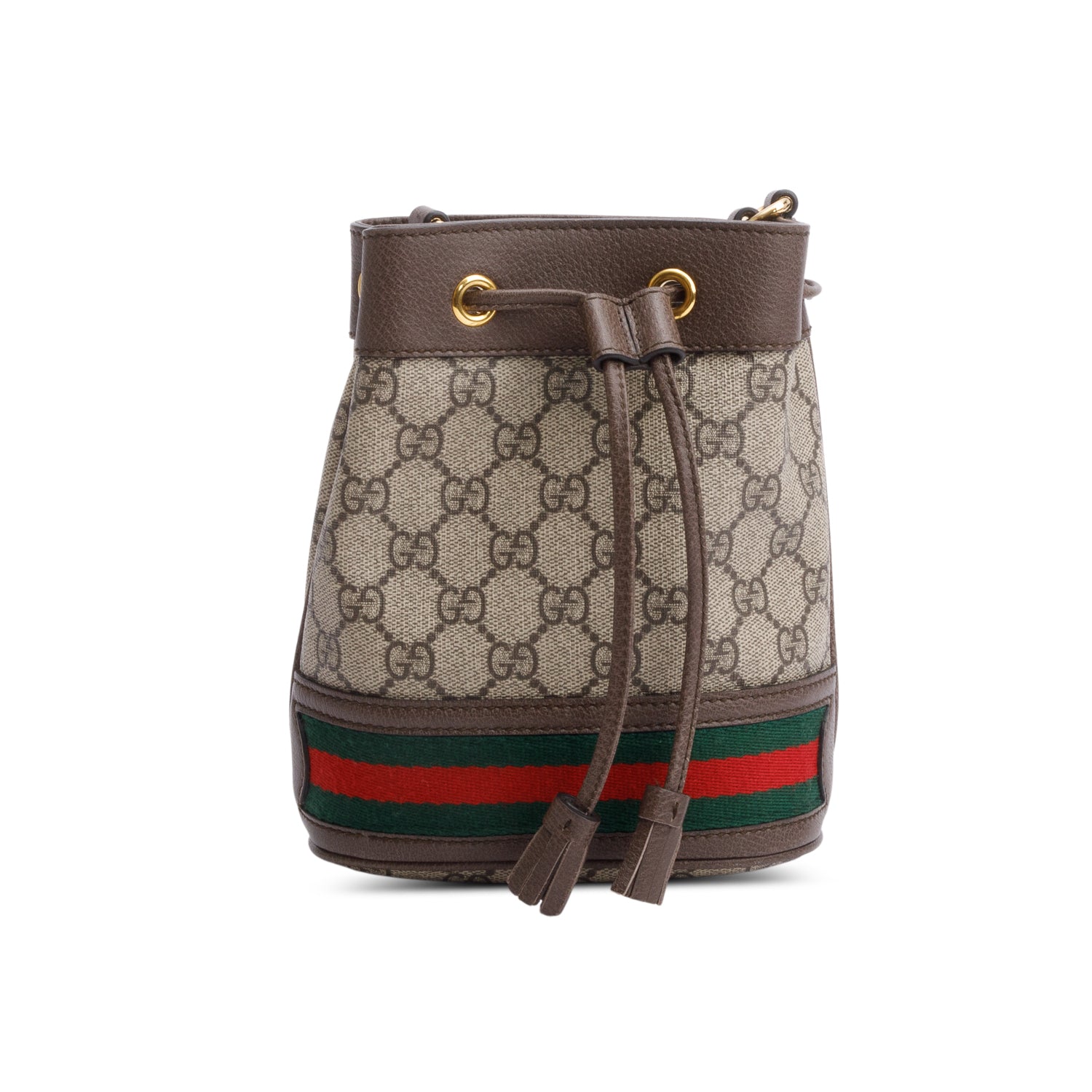 Gucci GG Supreme Web Ophidia Mini Bucket Bag