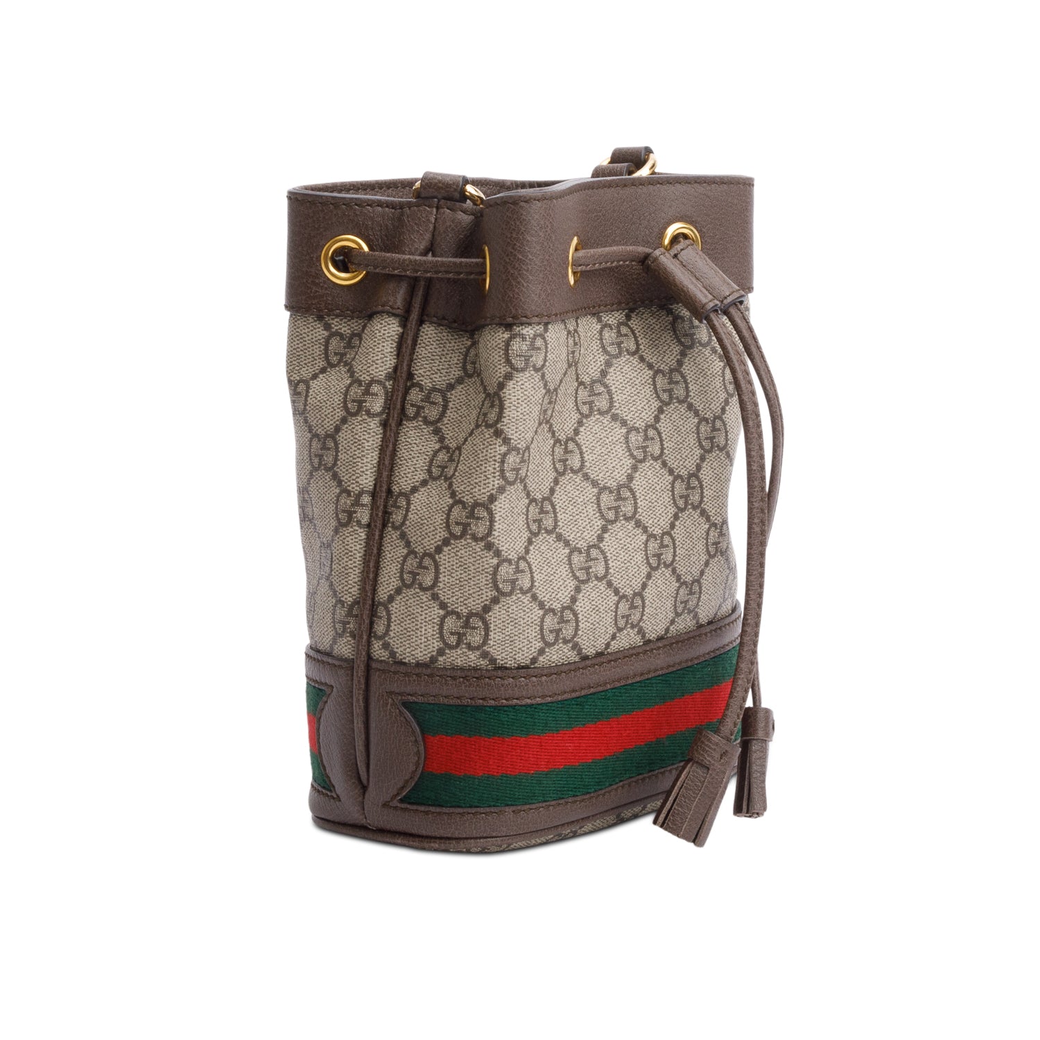 Gucci GG Supreme Web Ophidia Mini Bucket Bag